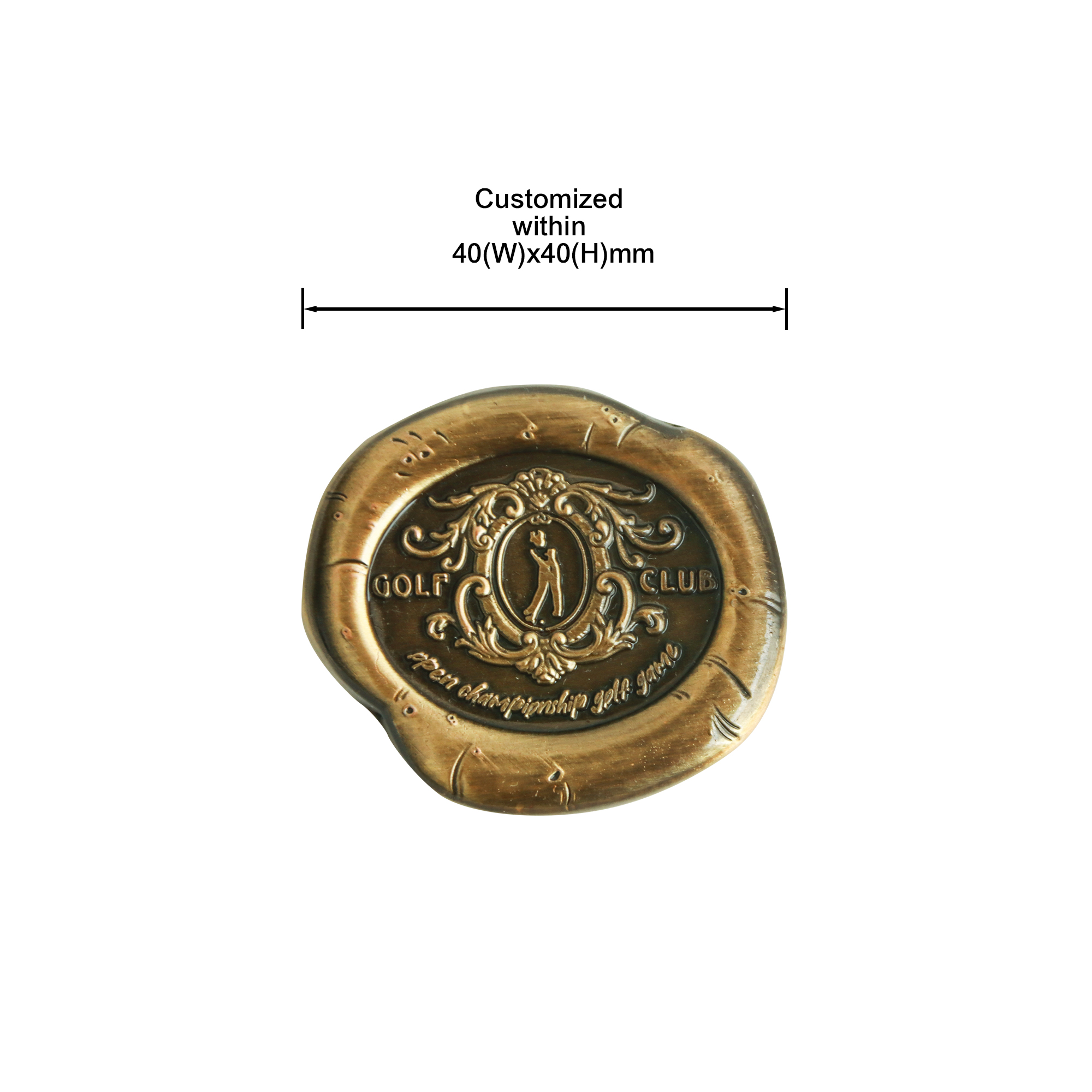 40mm Custom Antique Golf Ball Marker - Image 2