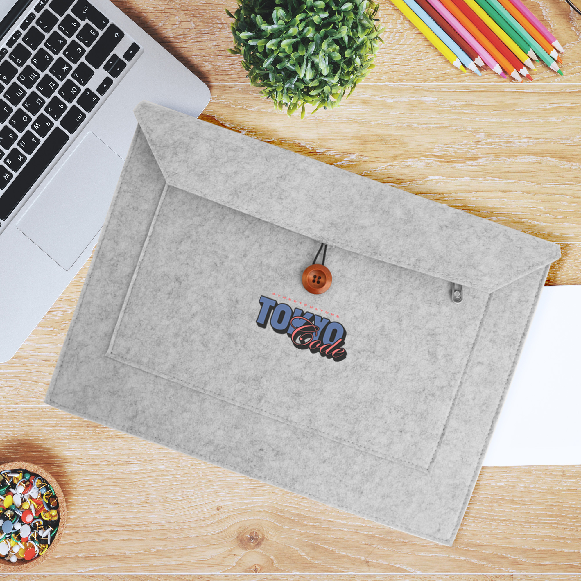 RPET Custom Felt Laptop Bag - Image 7