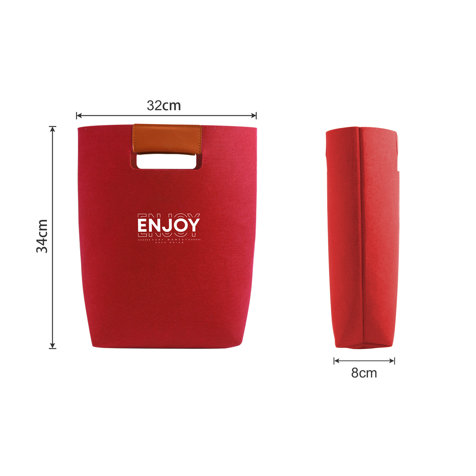 RPET Elegant Felt Carrying Tote Bag - Image 9