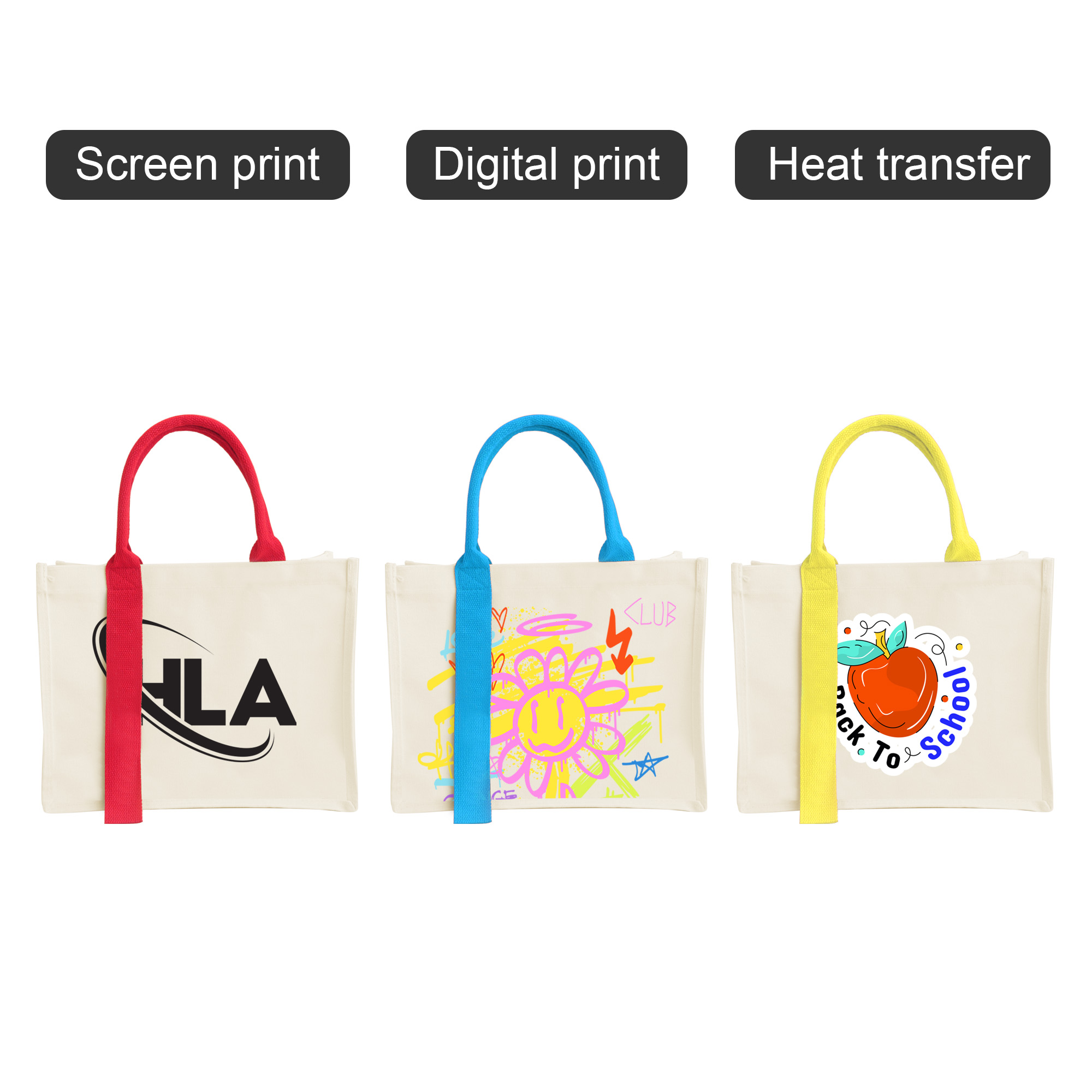 Horizontal Canvas Tote Bag - Image 11