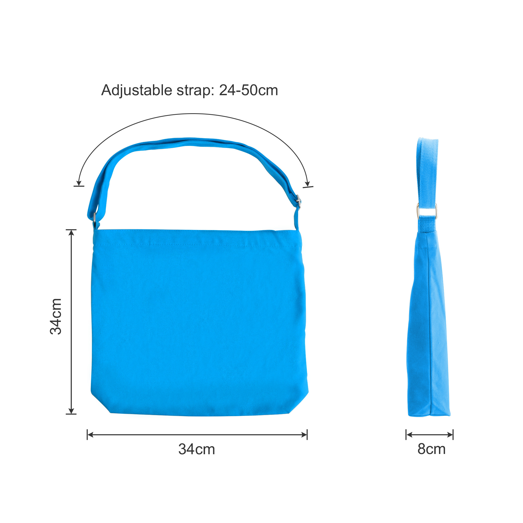 Canvas Tote Bag with Long Strap - Image 11