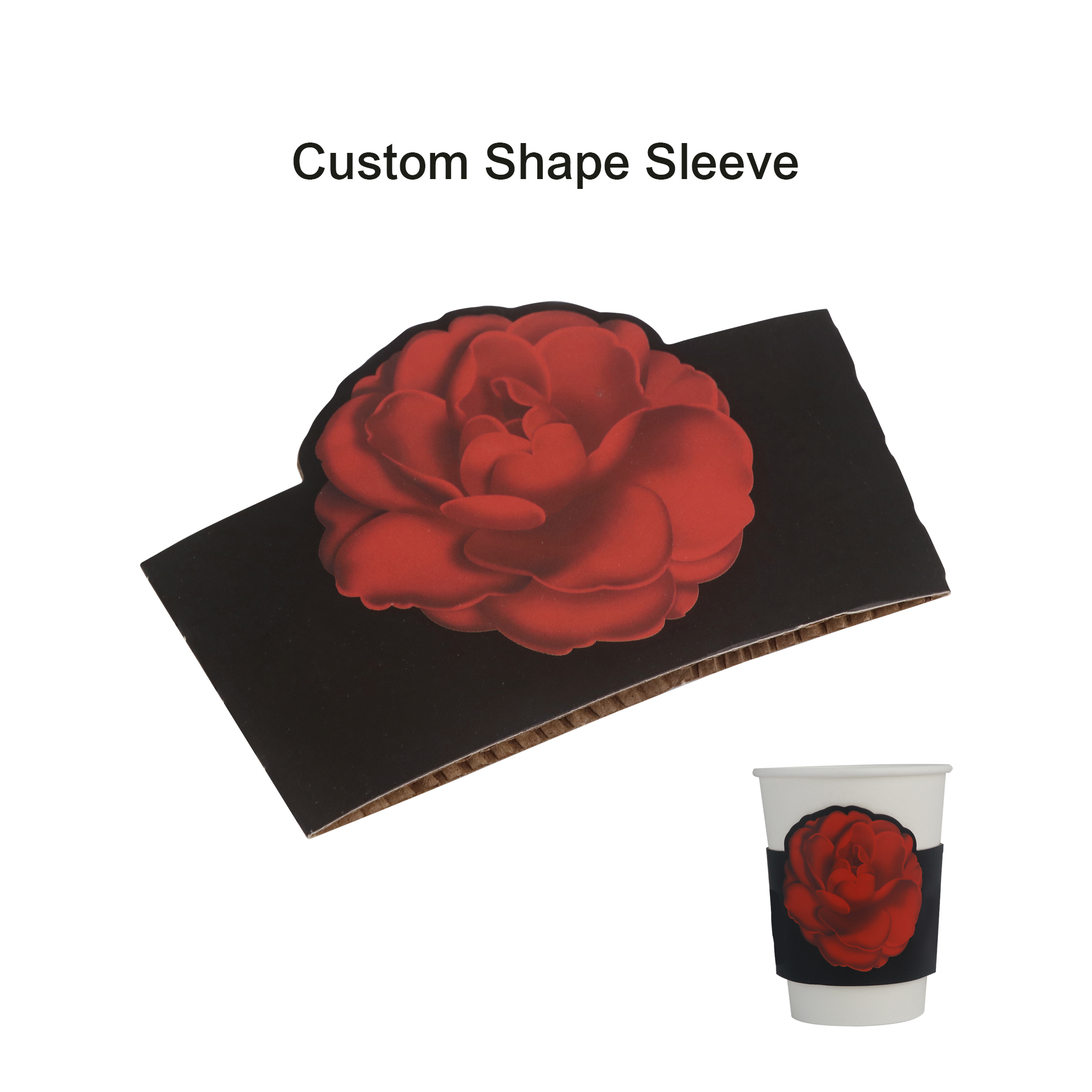 PLA Single Wall Compostable Paper Cups with Cup Sleeve - Image 7