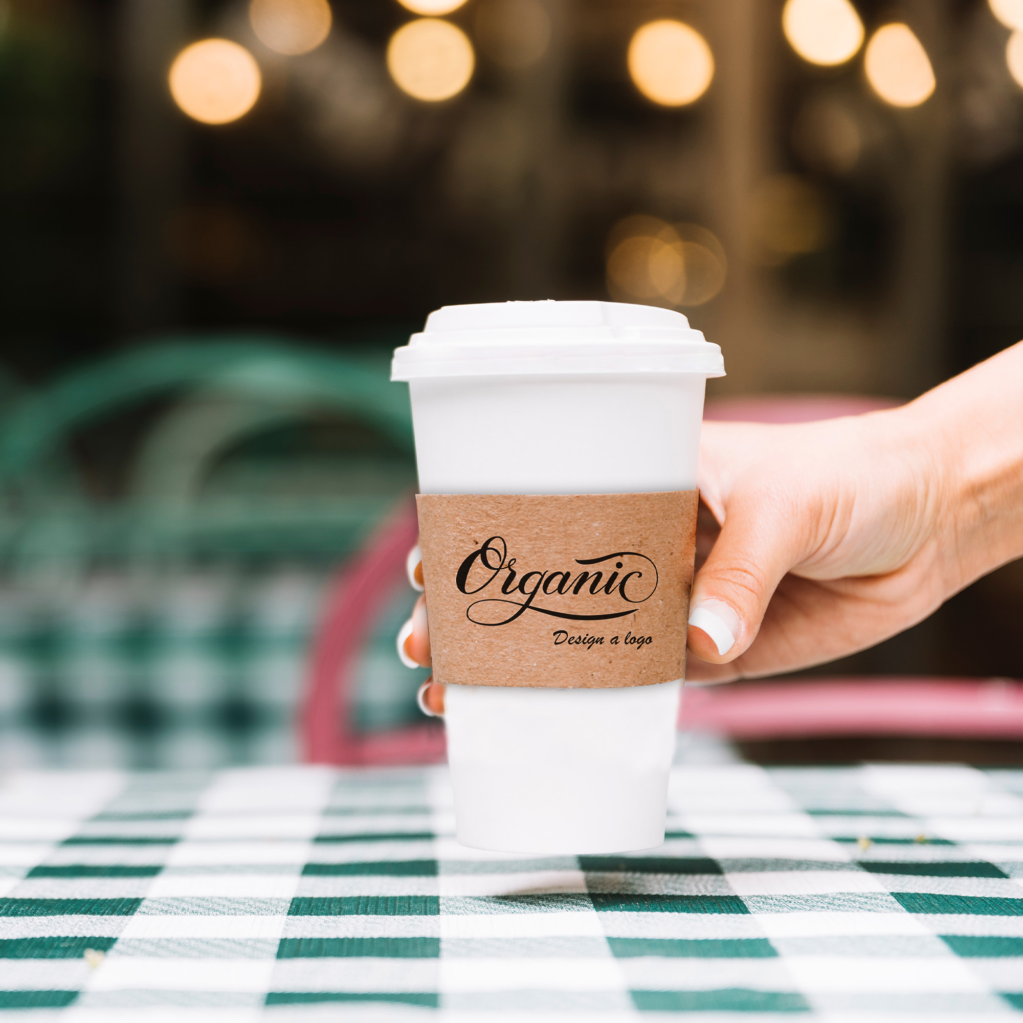 PLA Single Wall Compostable Paper Cups with Cup Sleeve - Image 8