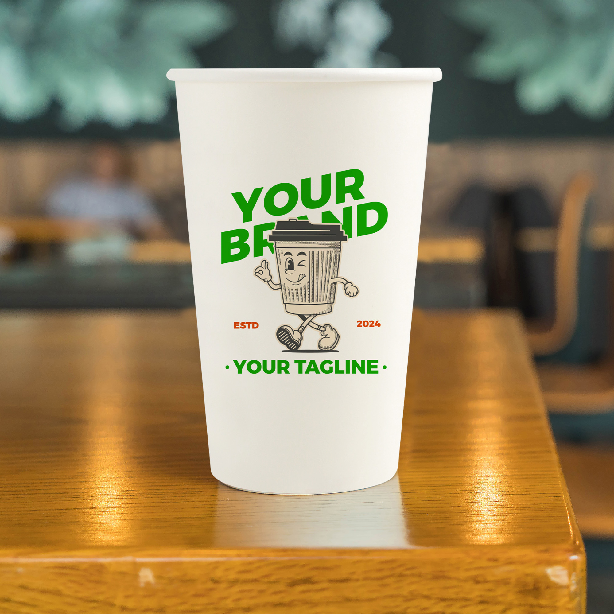 PLA Single Wall Compostable Paper Cups - Image 8