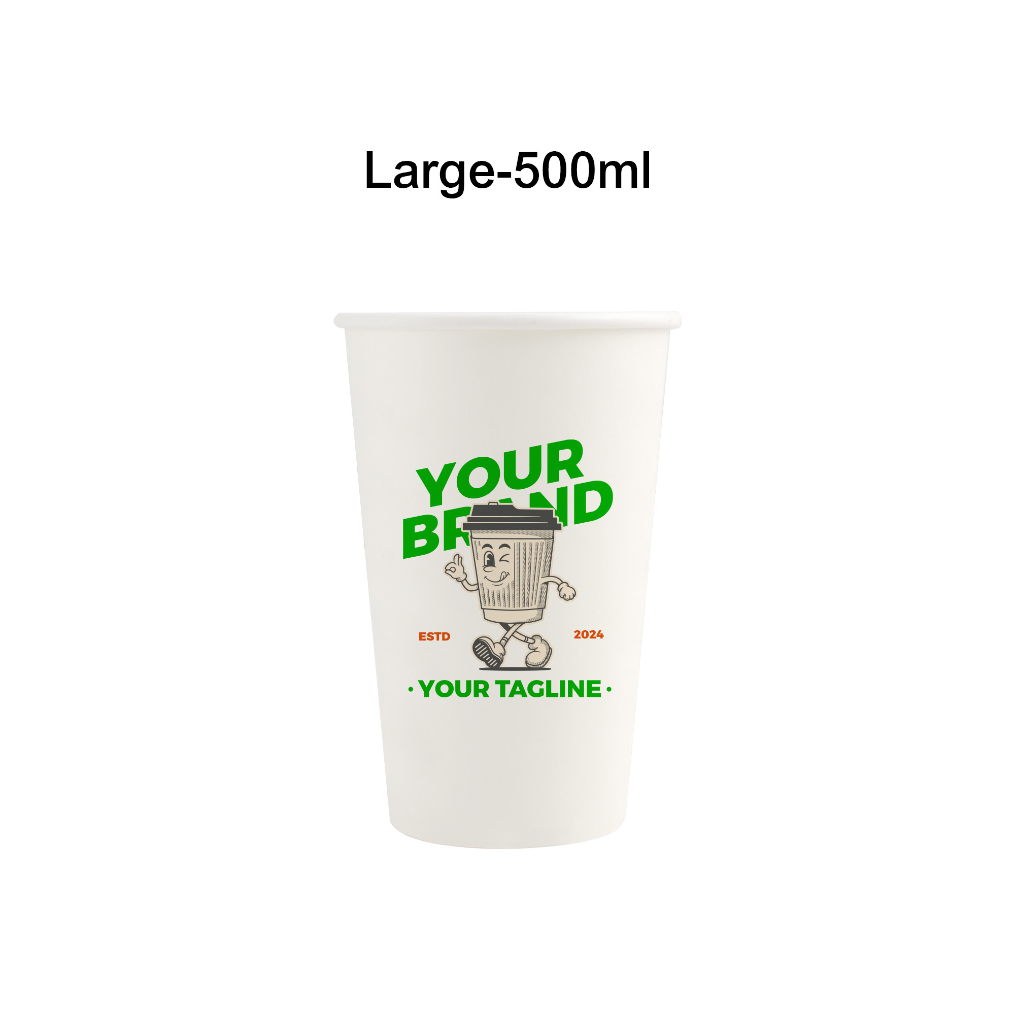 PLA Single Wall Compostable Paper Cups - Image 4