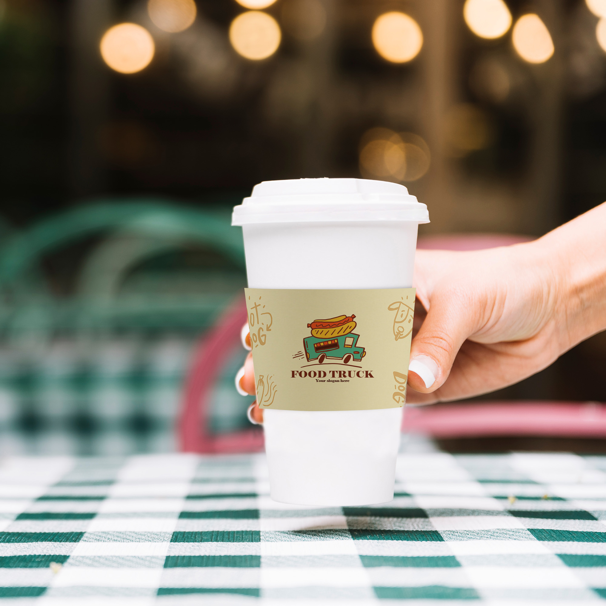 Home Compostable Aqueous Single Wall Paper Cups with Cup Sleeve - Image 8