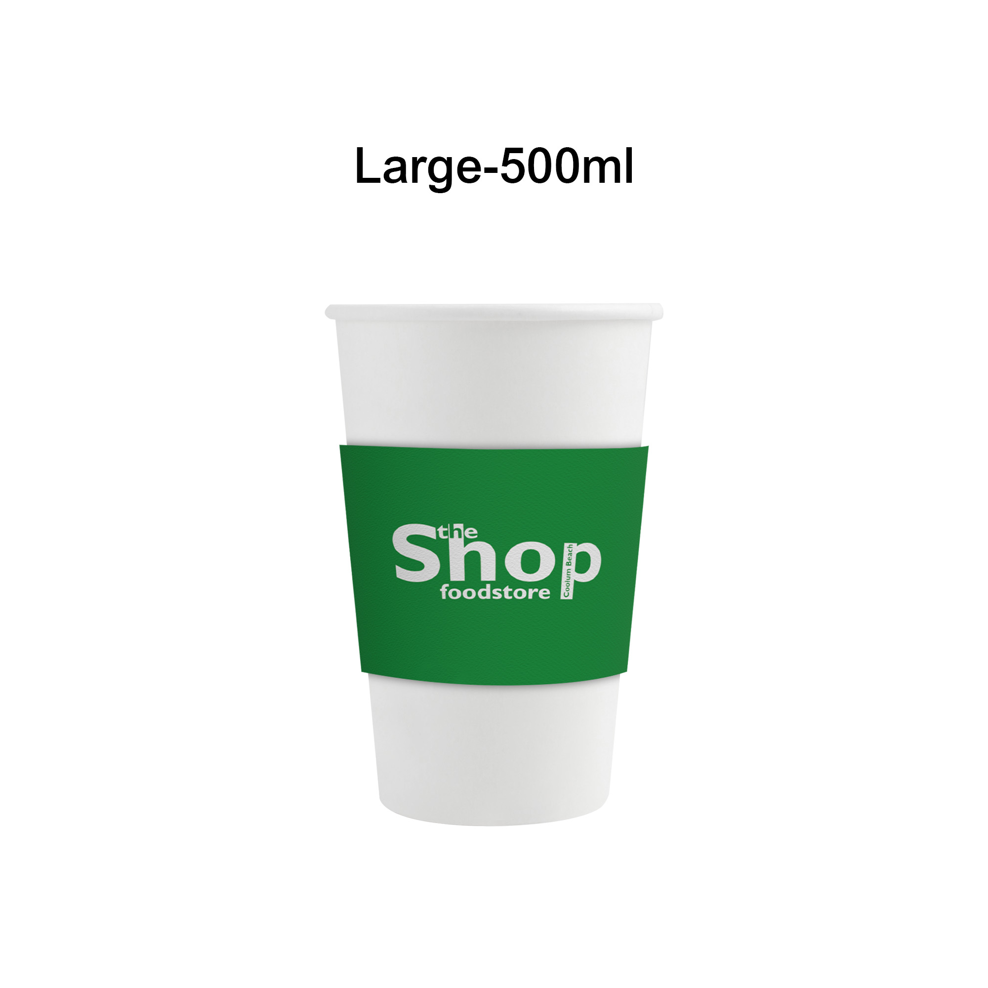 Home Compostable Aqueous Single Wall Paper Cups with Cup Sleeve - Image 4