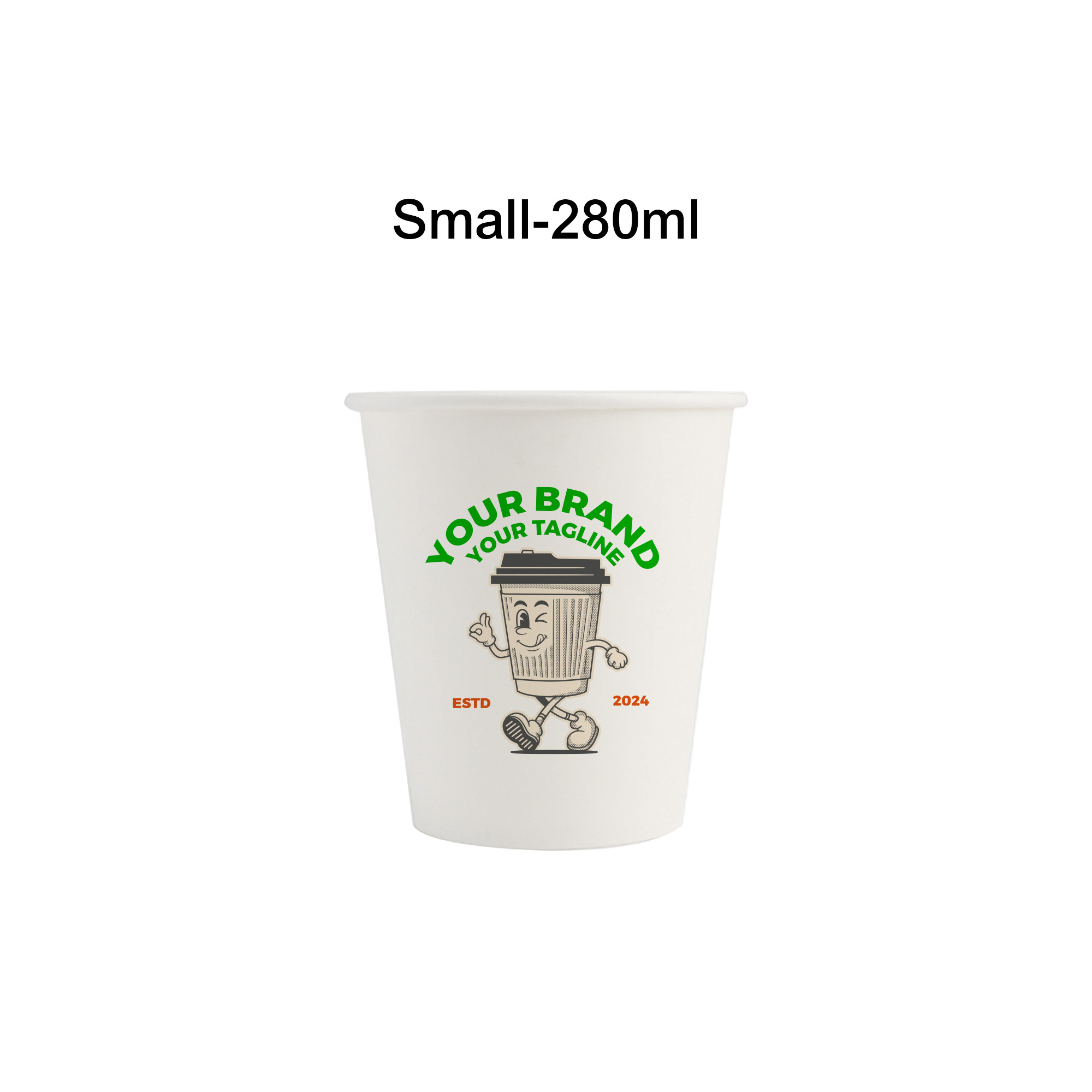 Home Compostable Aqueous Single Wall Paper Cups - Image 2