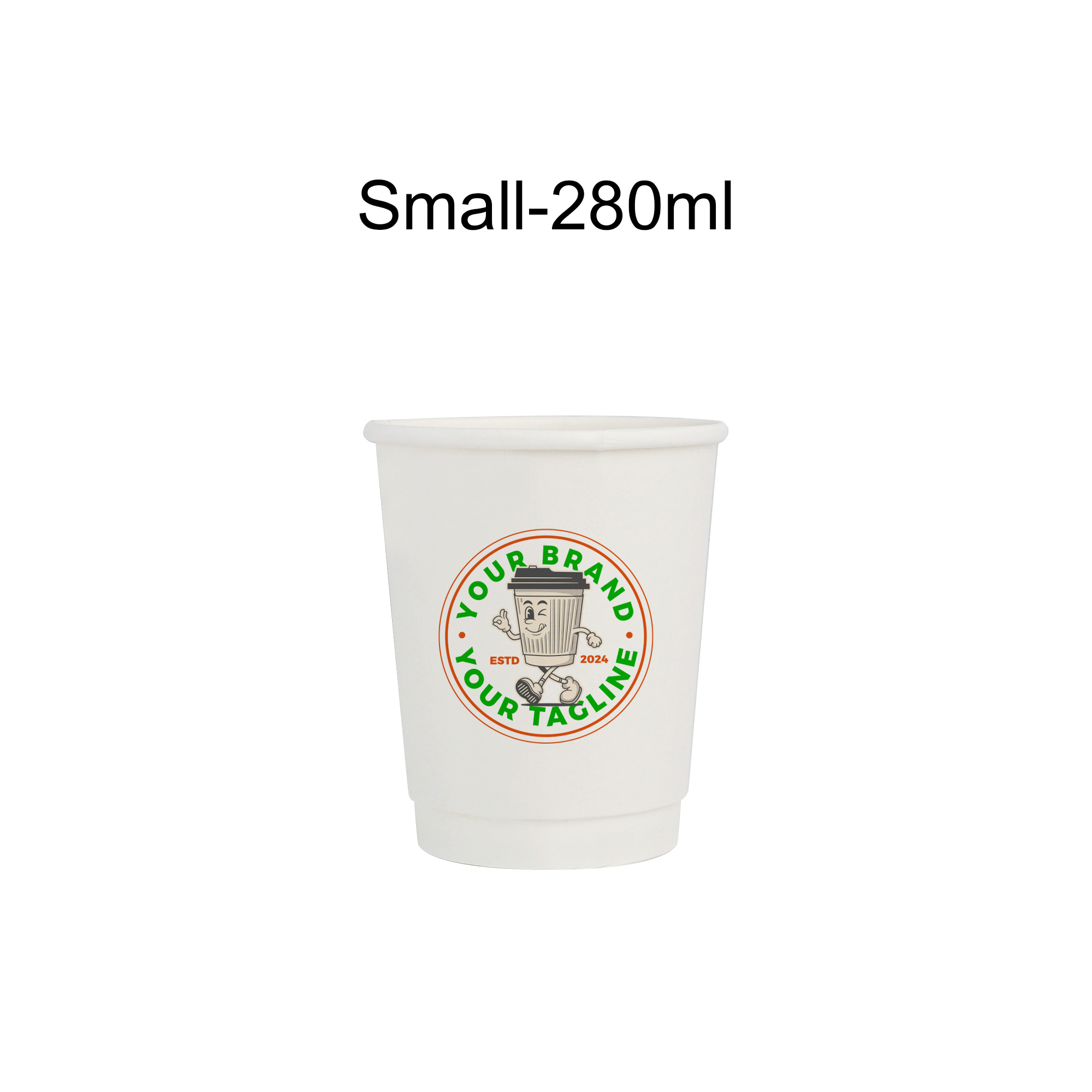 Home Compostable Aqueous Double Wall Paper Cups - Image 2