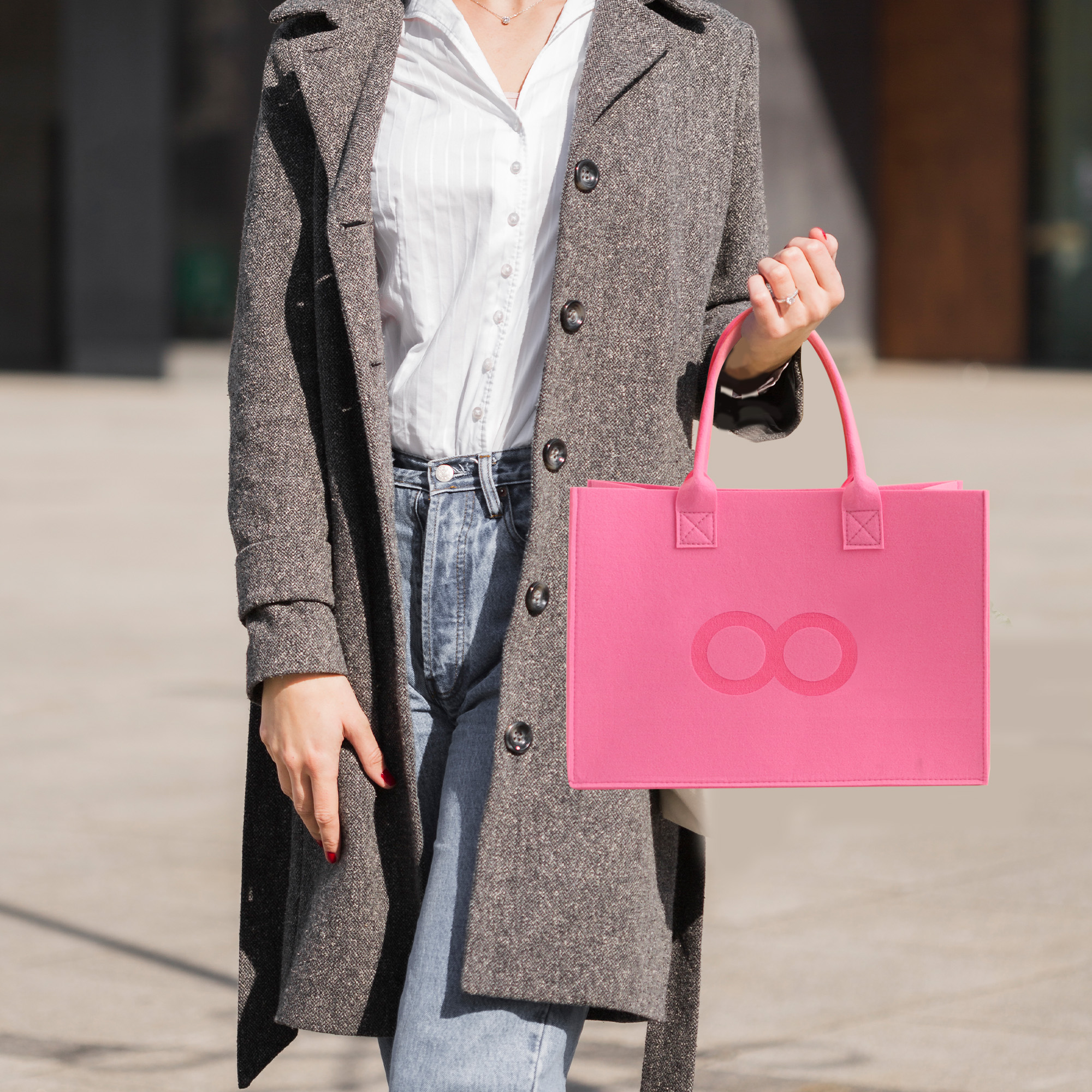 RPET Customizable Felt Tote Bag - Image 12