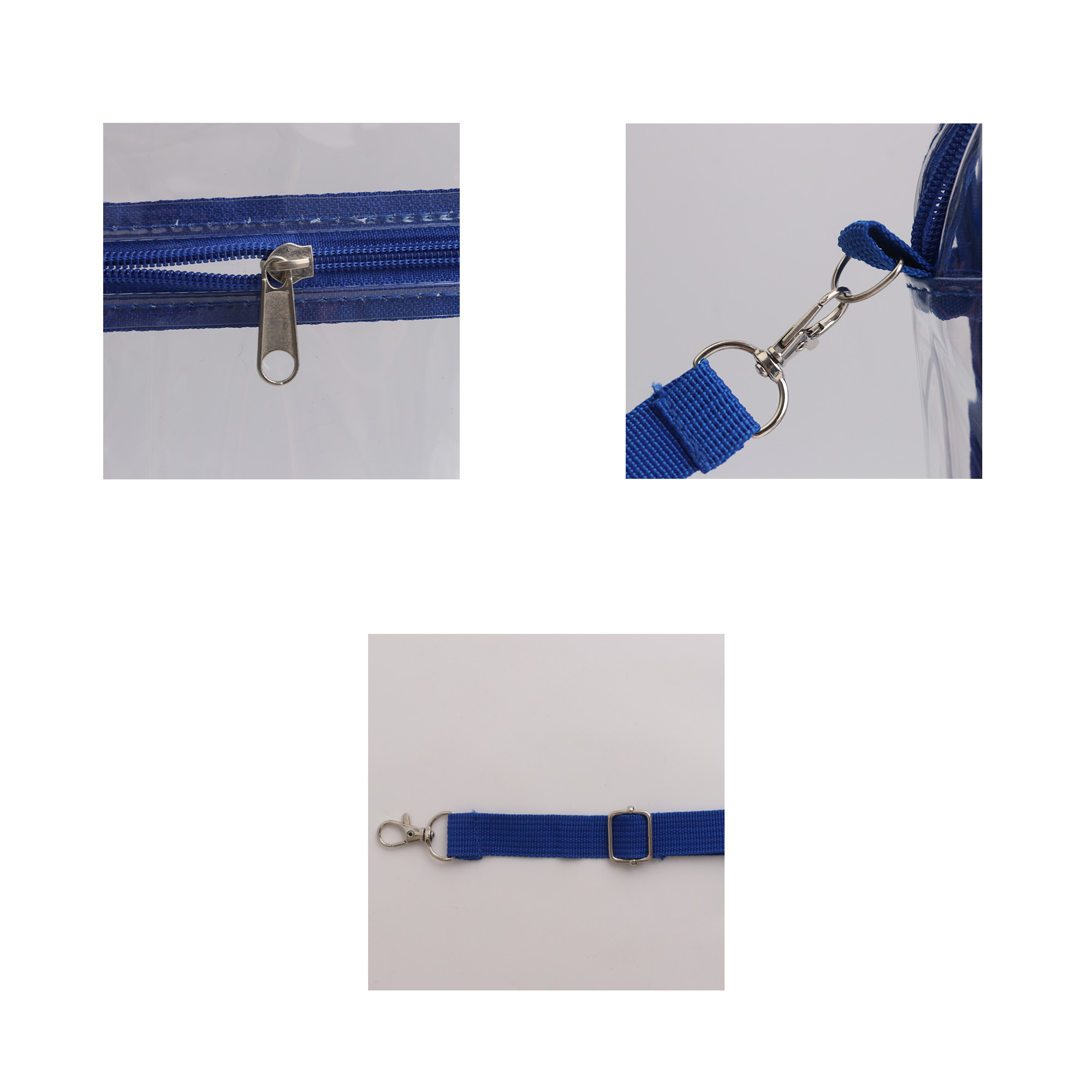 Clear Tote Bag with Zipper Closure Crossbody - Image 12