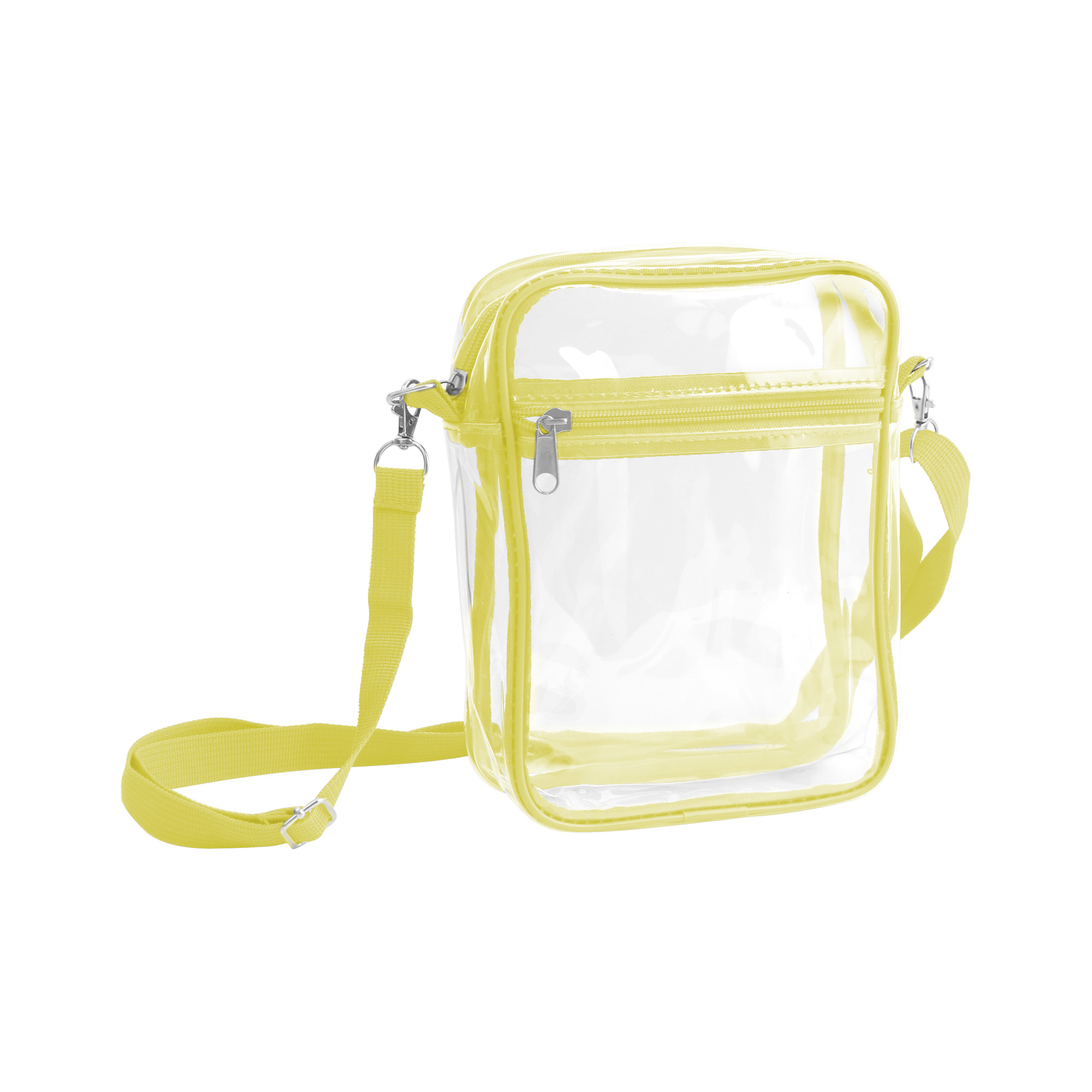 Clear Tote Bag with Zipper Closure Crossbody - Image 4