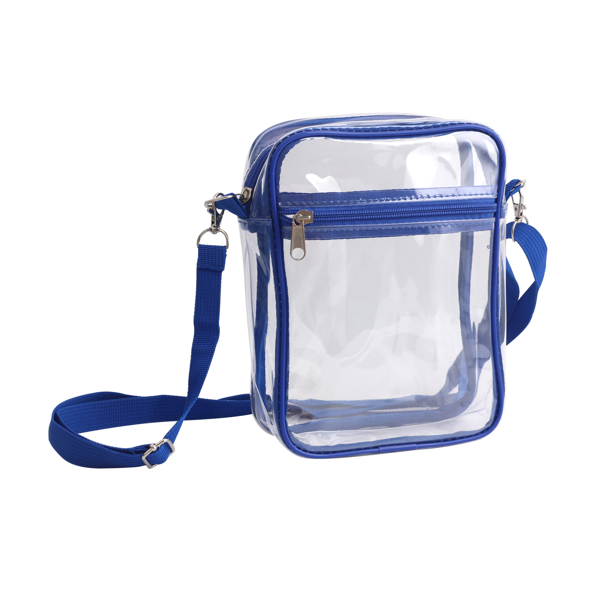 Clear Tote Bag with Zipper Closure Crossbody - Image 6