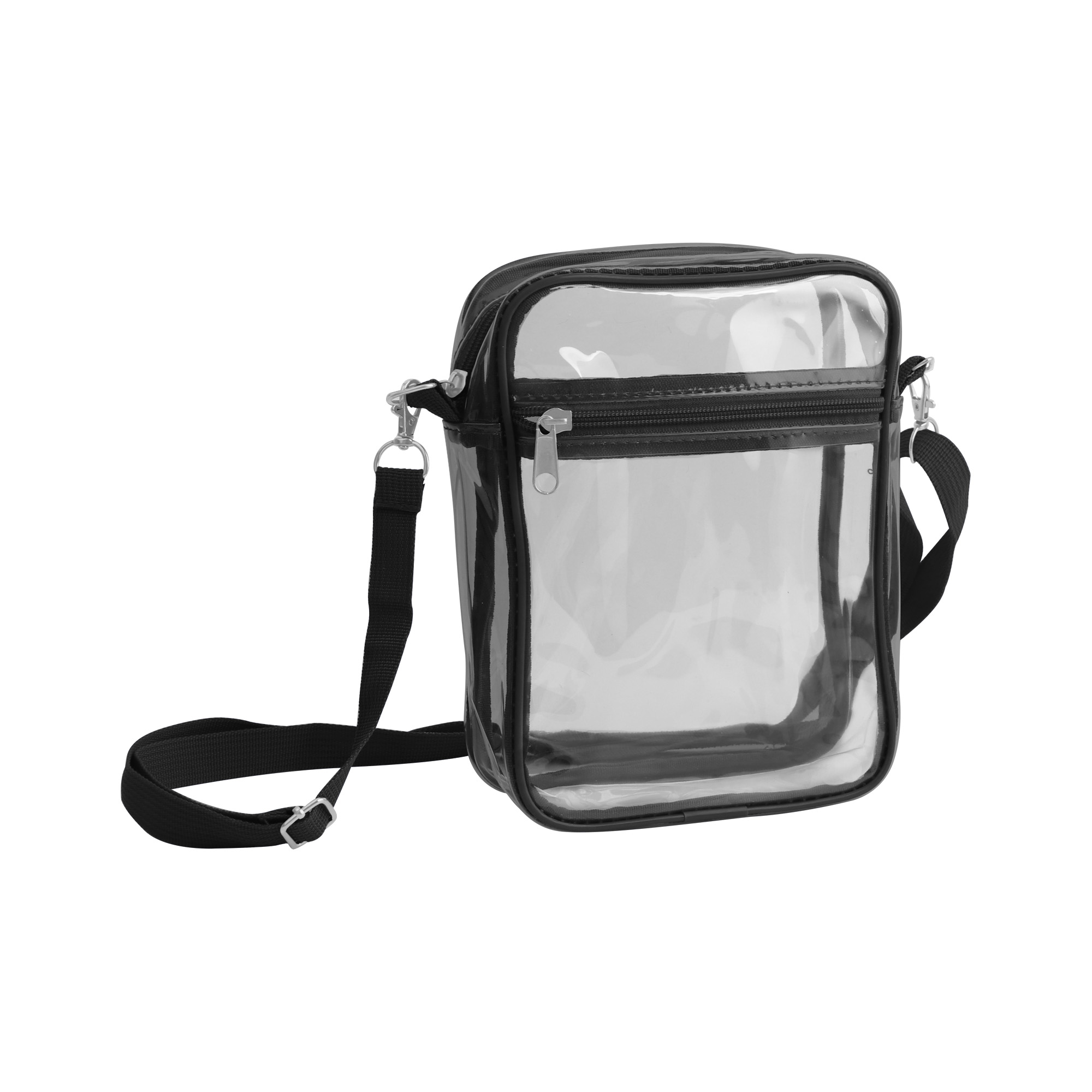 Clear Tote Bag with Zipper Closure Crossbody - Image 9