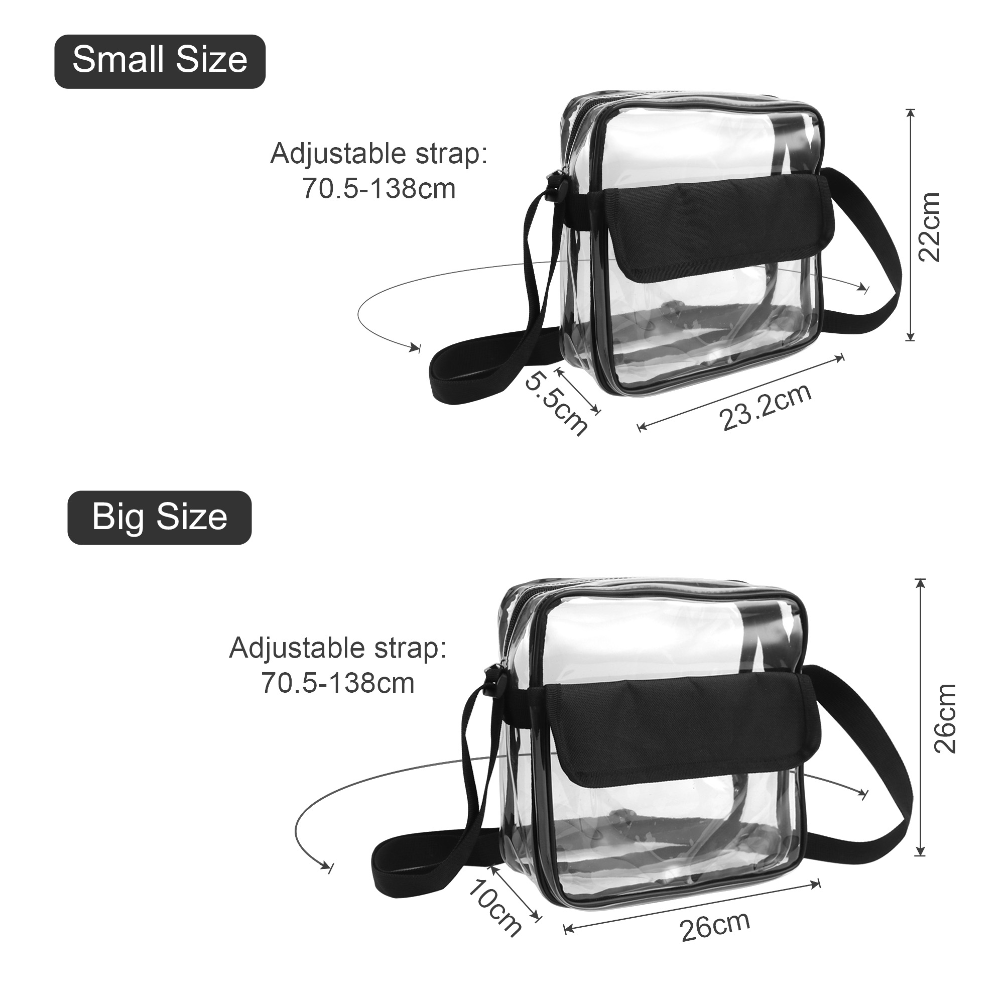 Clear Shoulder Crossbody Bag - Image 3