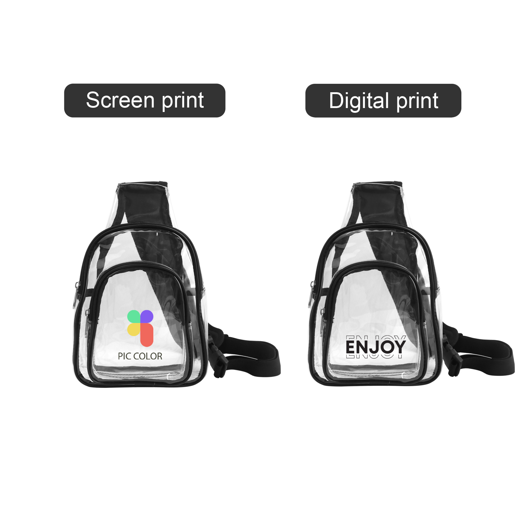 Clear PVC Crossbody Backpack - Image 4