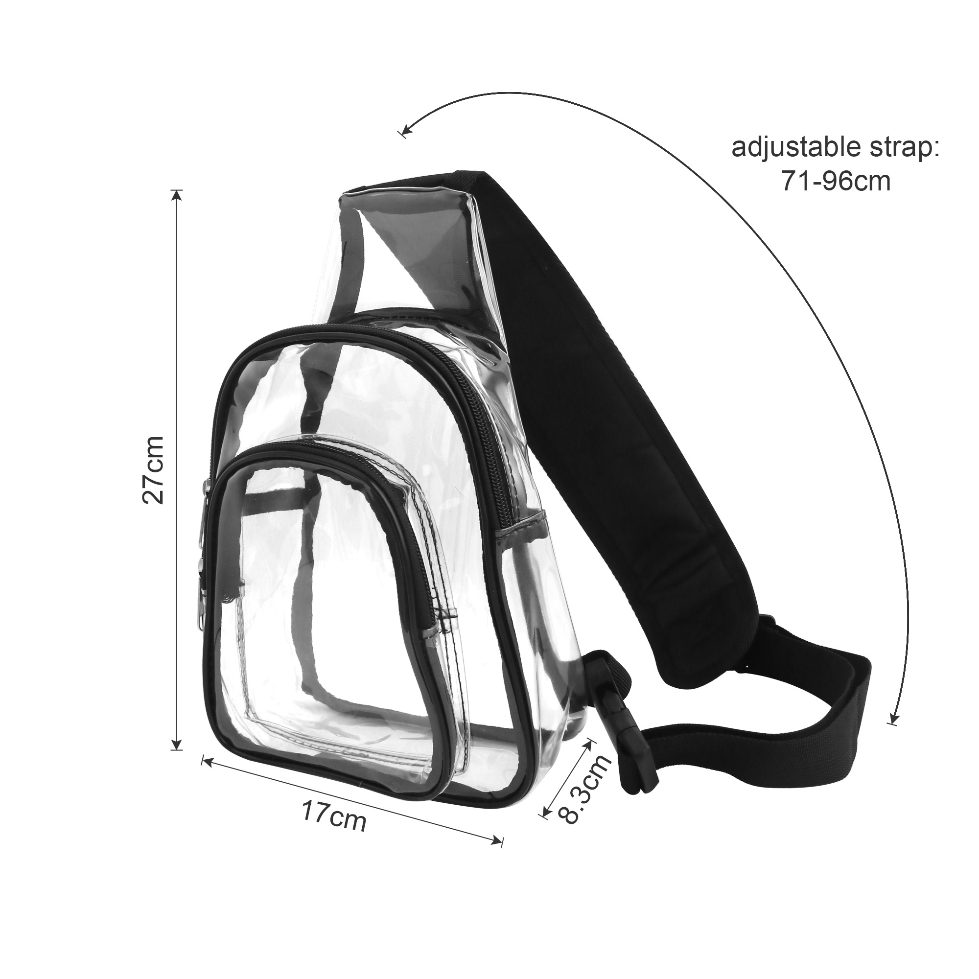 Clear PVC Crossbody Backpack - Image 3