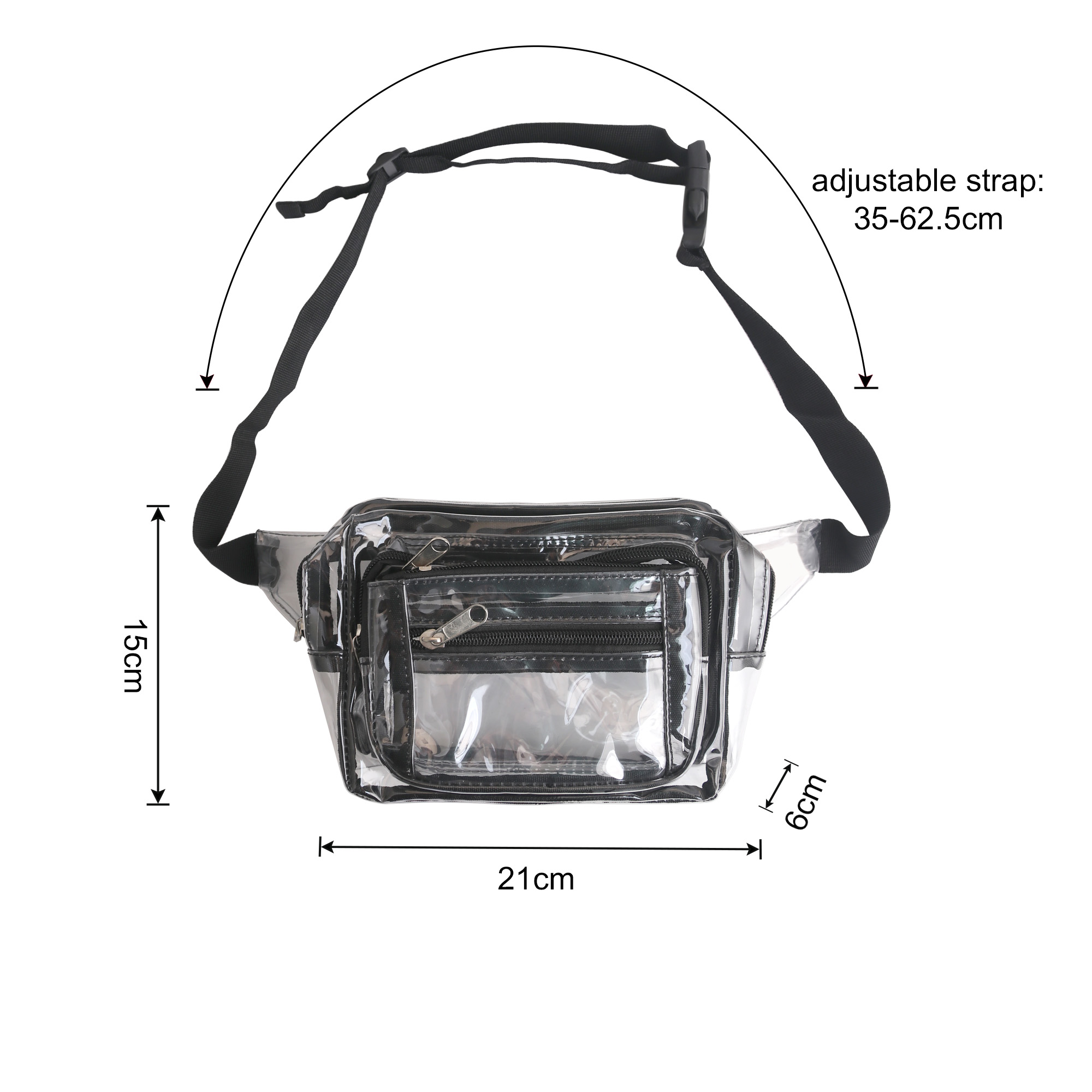 Multi Layer Transparent Waist Bag - Image 3