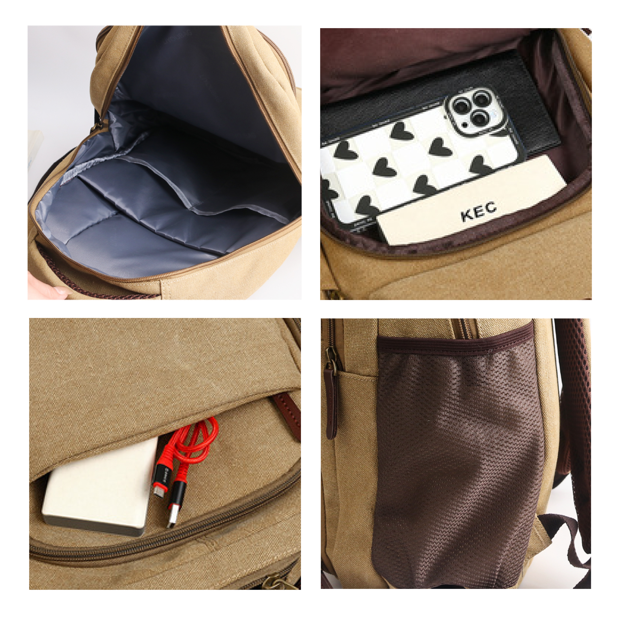 Canvas Laptop Backpack - Image 8