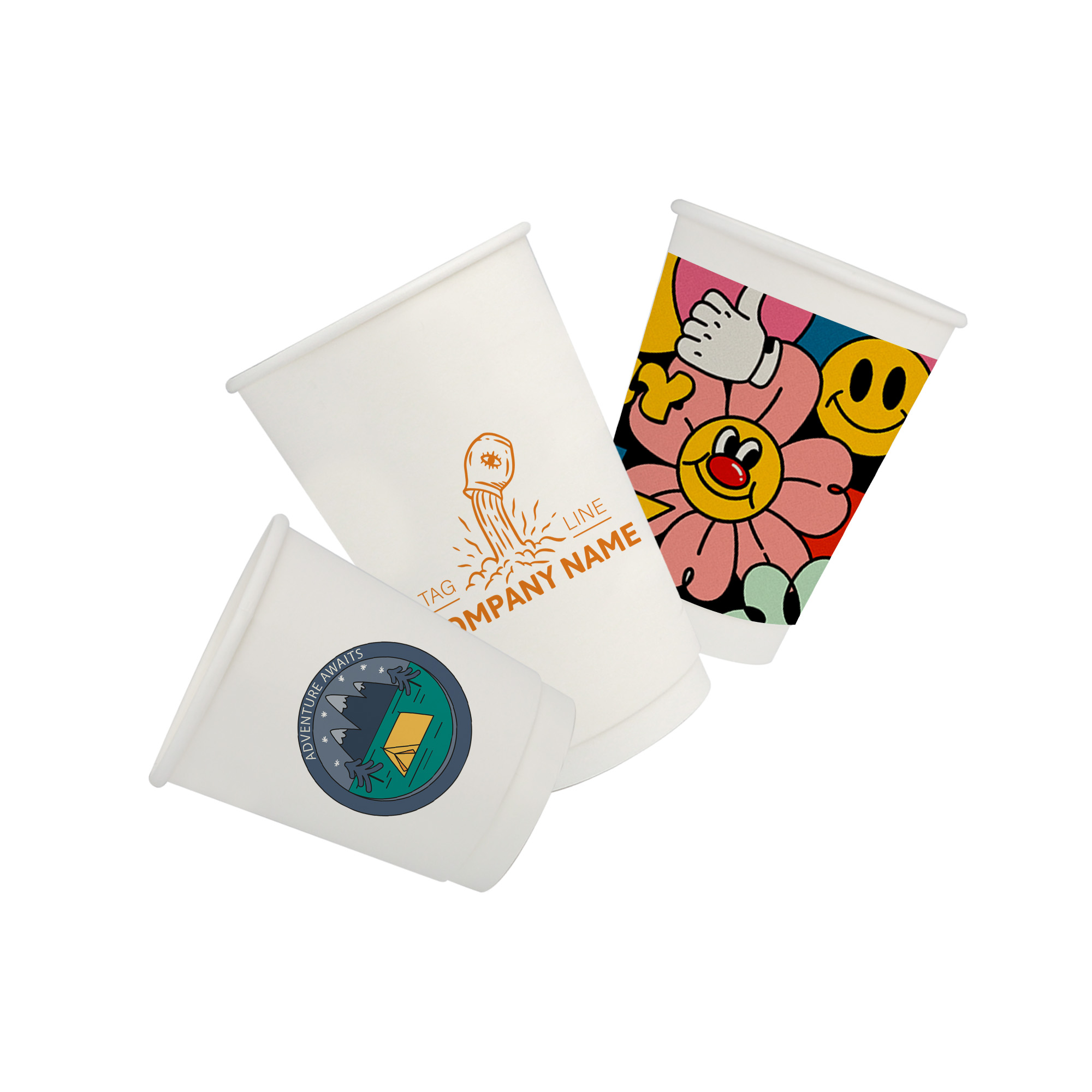 Custom Disposable Double Wall Paper Cups
