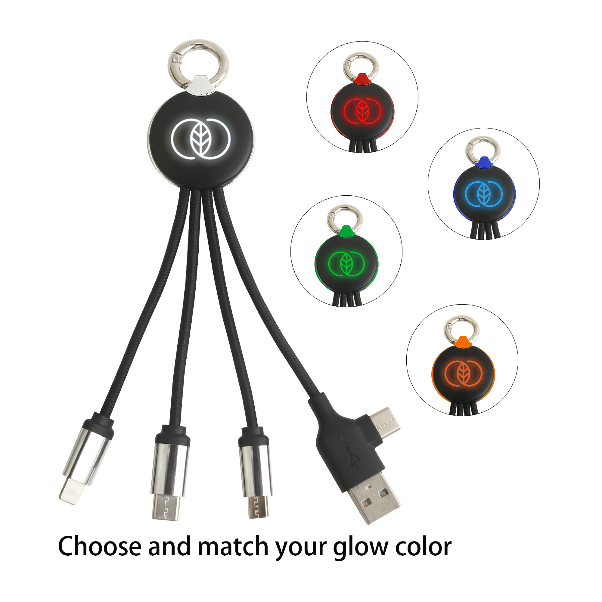 Round Shaped Light Up Multi Charging Cable - Image 9