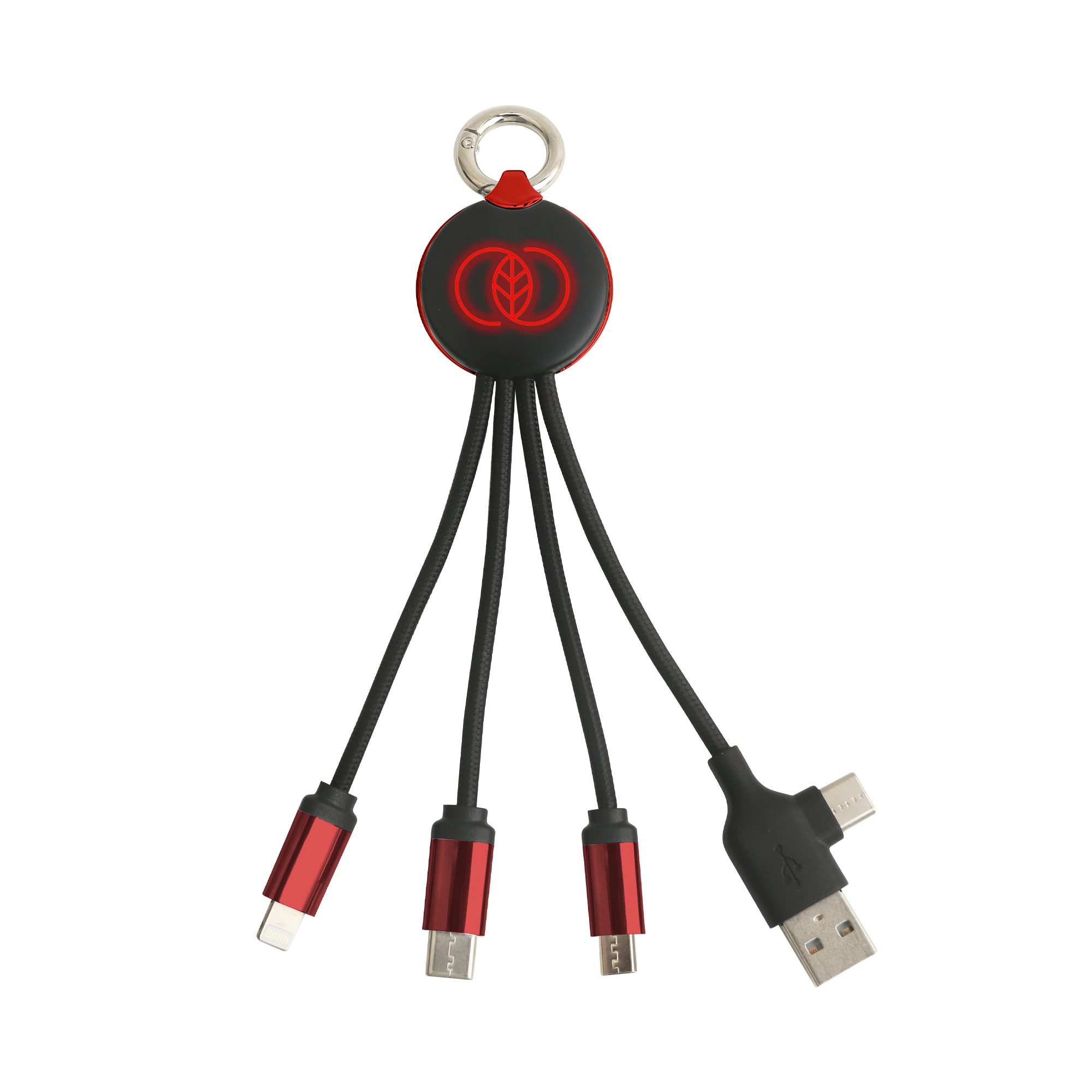 Round Shaped Light Up Multi Charging Cable - Image 2