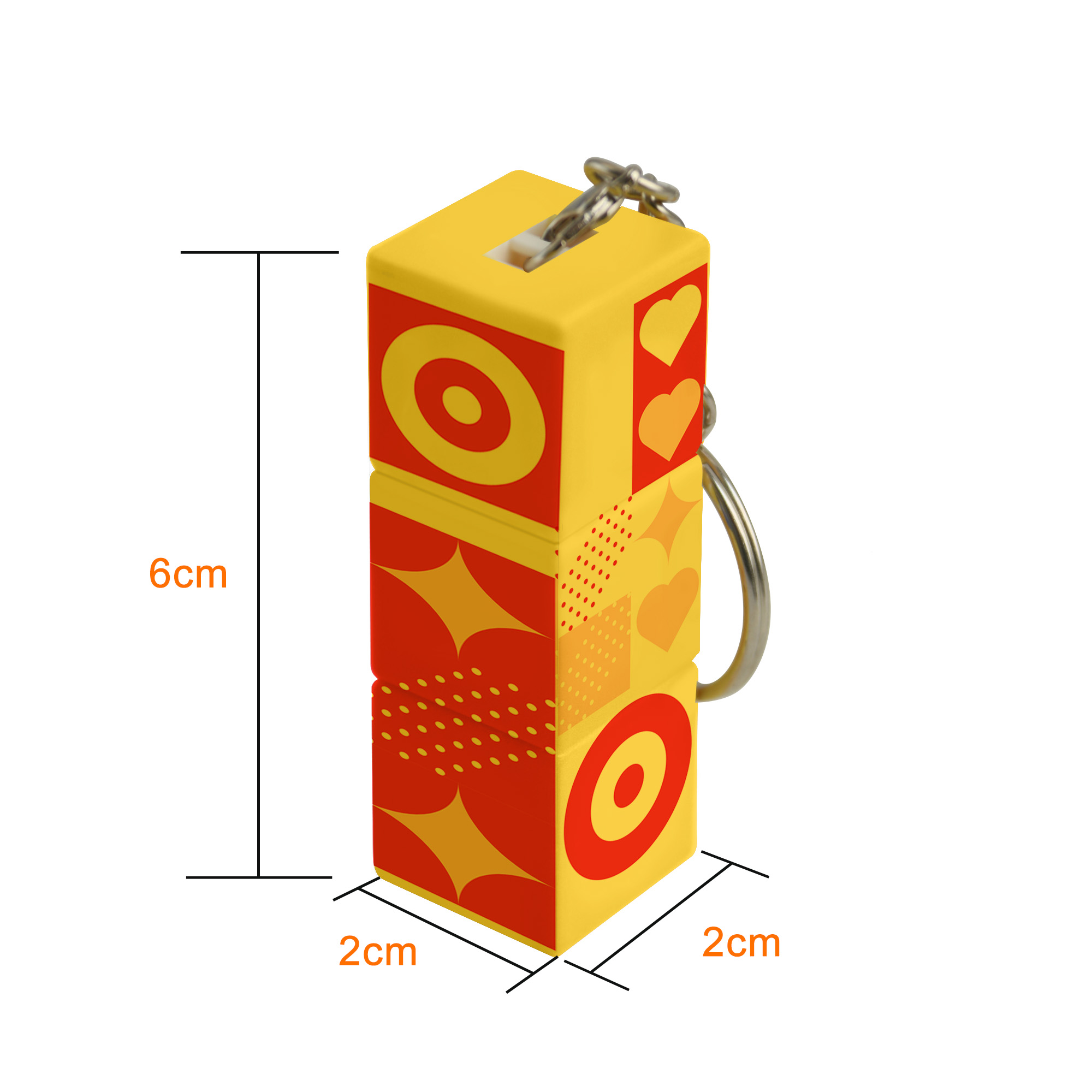 Custom Square Cube with Keyrings - Image 4