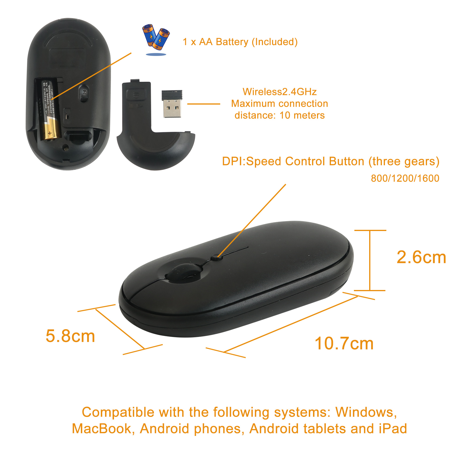 Slim Wireless Travel Mouse - Image 7