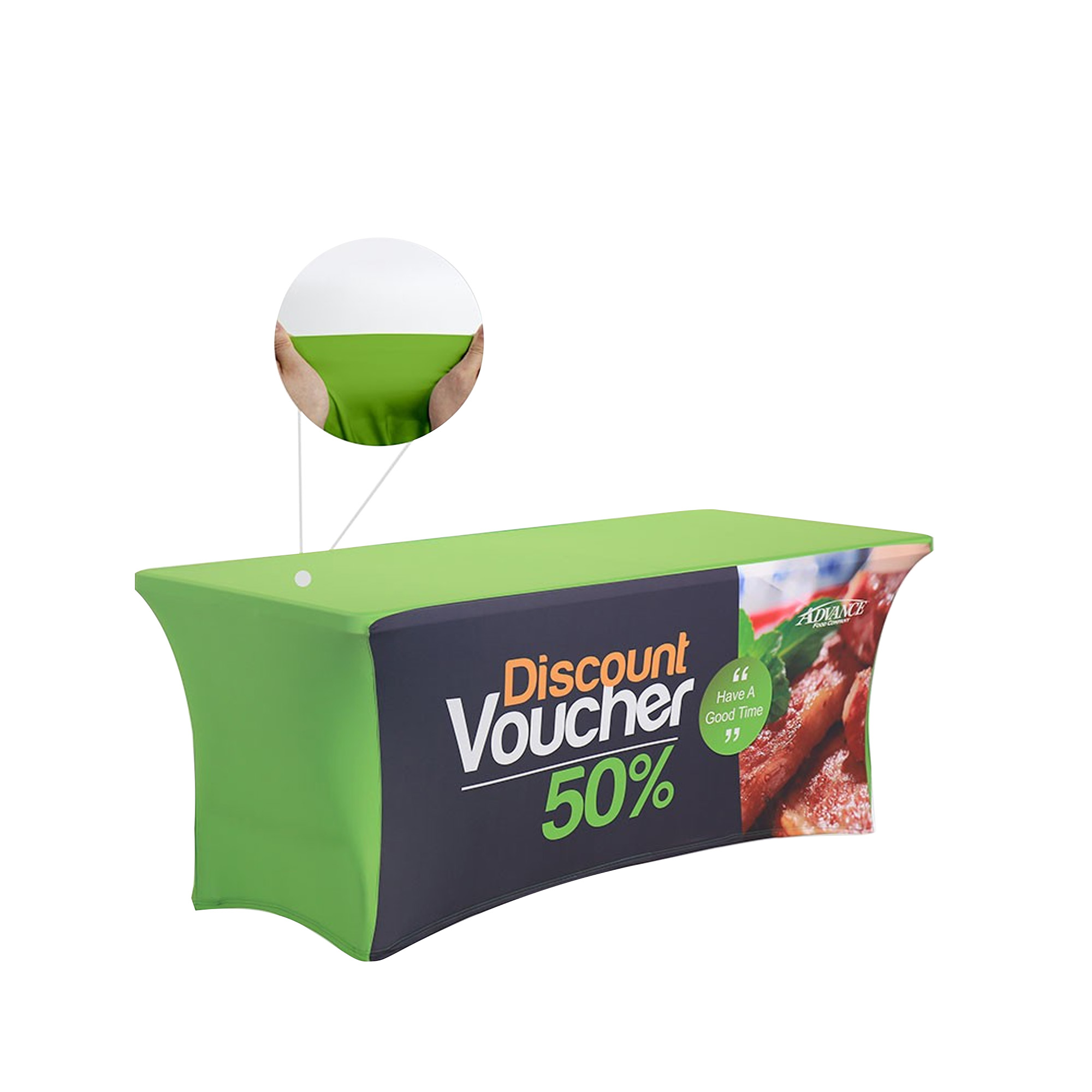Stretch Table Covers with Open Back * 6ft - Image 4