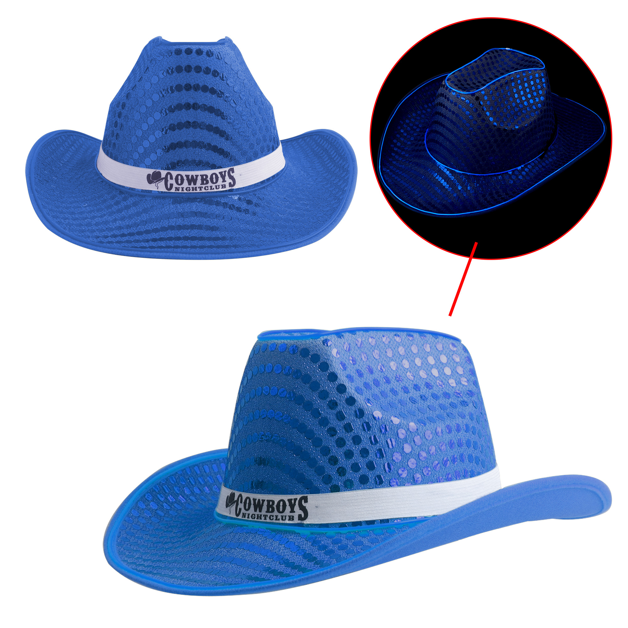 Light Up Sequin Cowboy Hats - Image 7