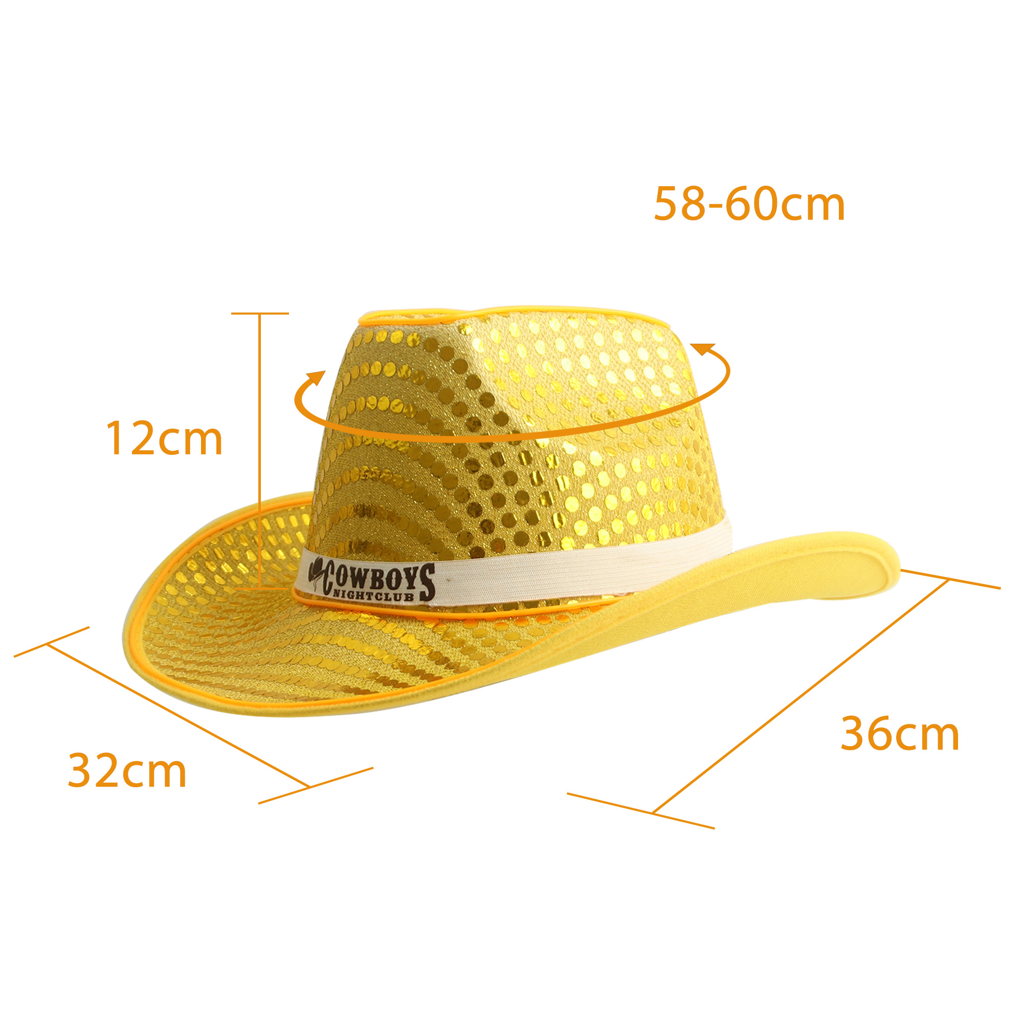 Light Up Sequin Cowboy Hats - Image 11