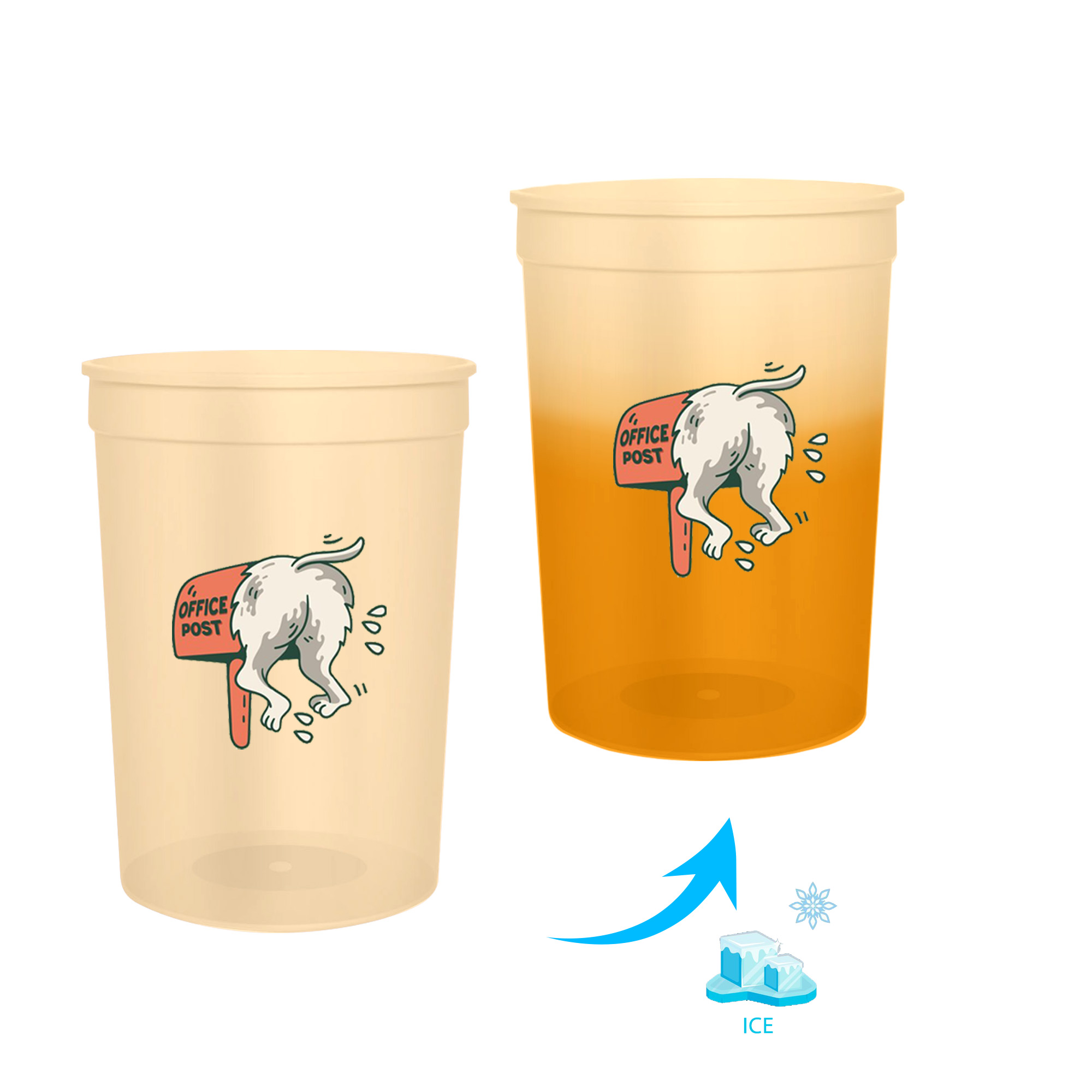 473ml Colour Changing Plastic Stadium Cup - Image 4