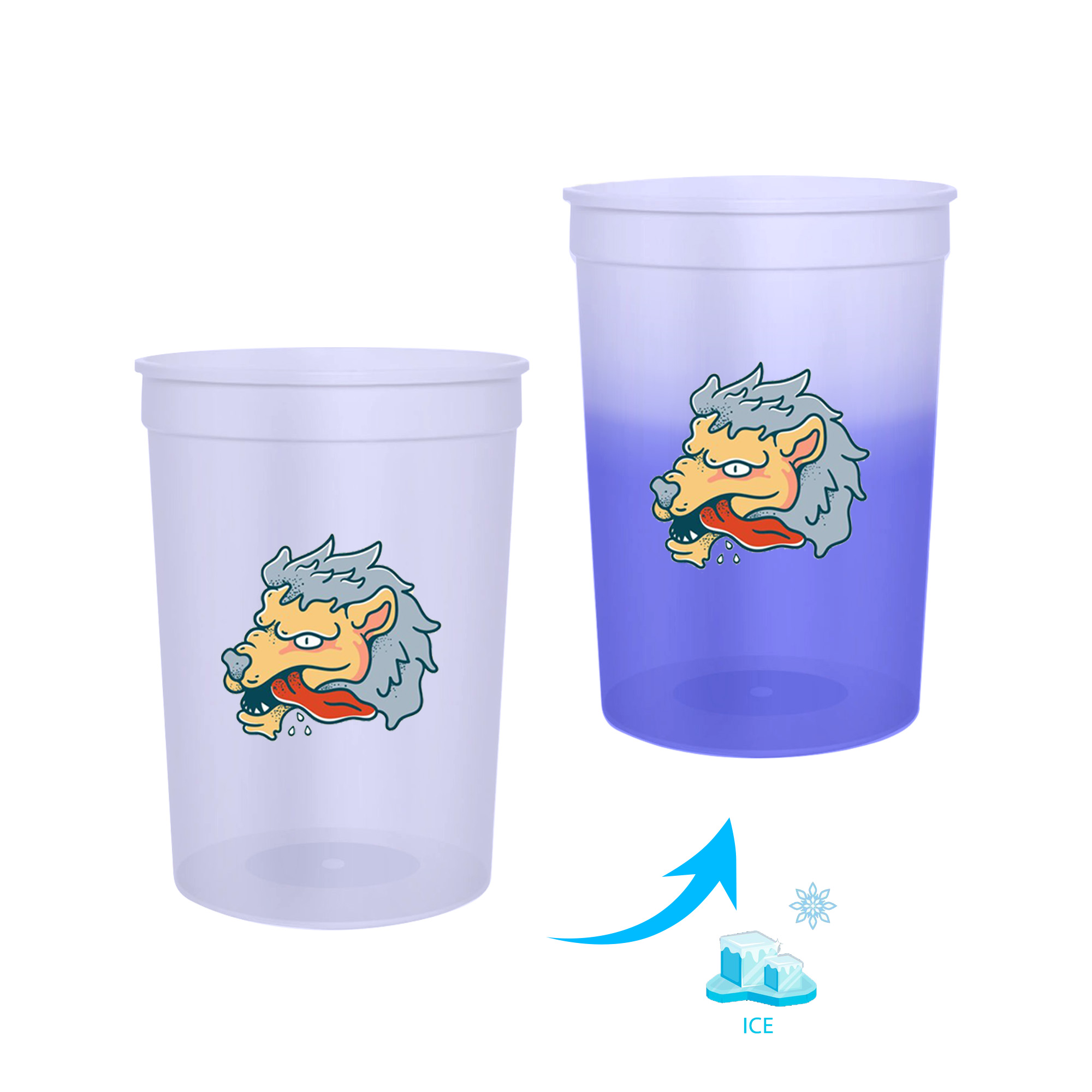 473ml Colour Changing Plastic Stadium Cup - Image 3