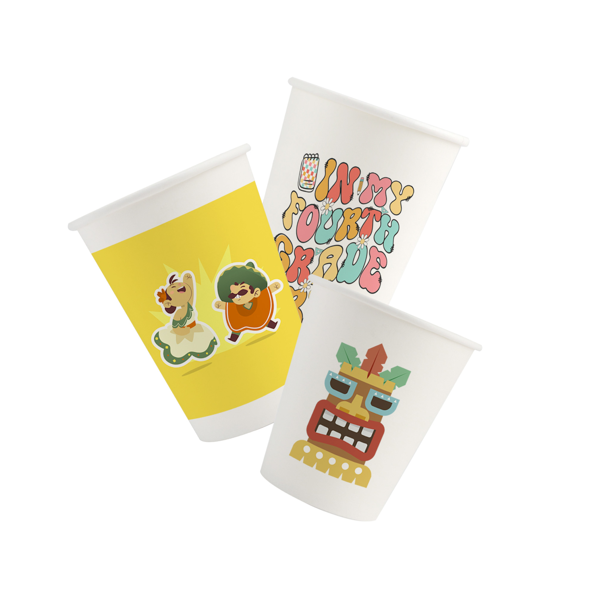 Custom Disposable Single Wall Paper Cups