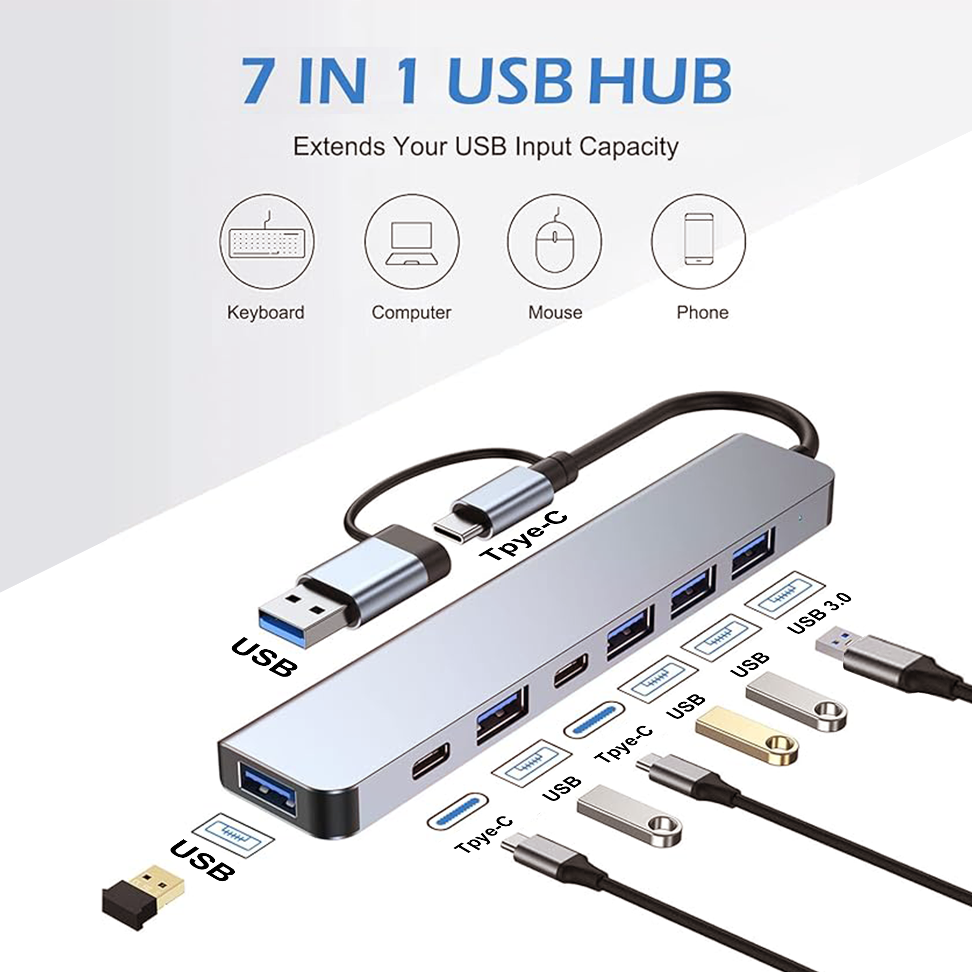 7 in 1 USB Hub - Image 6