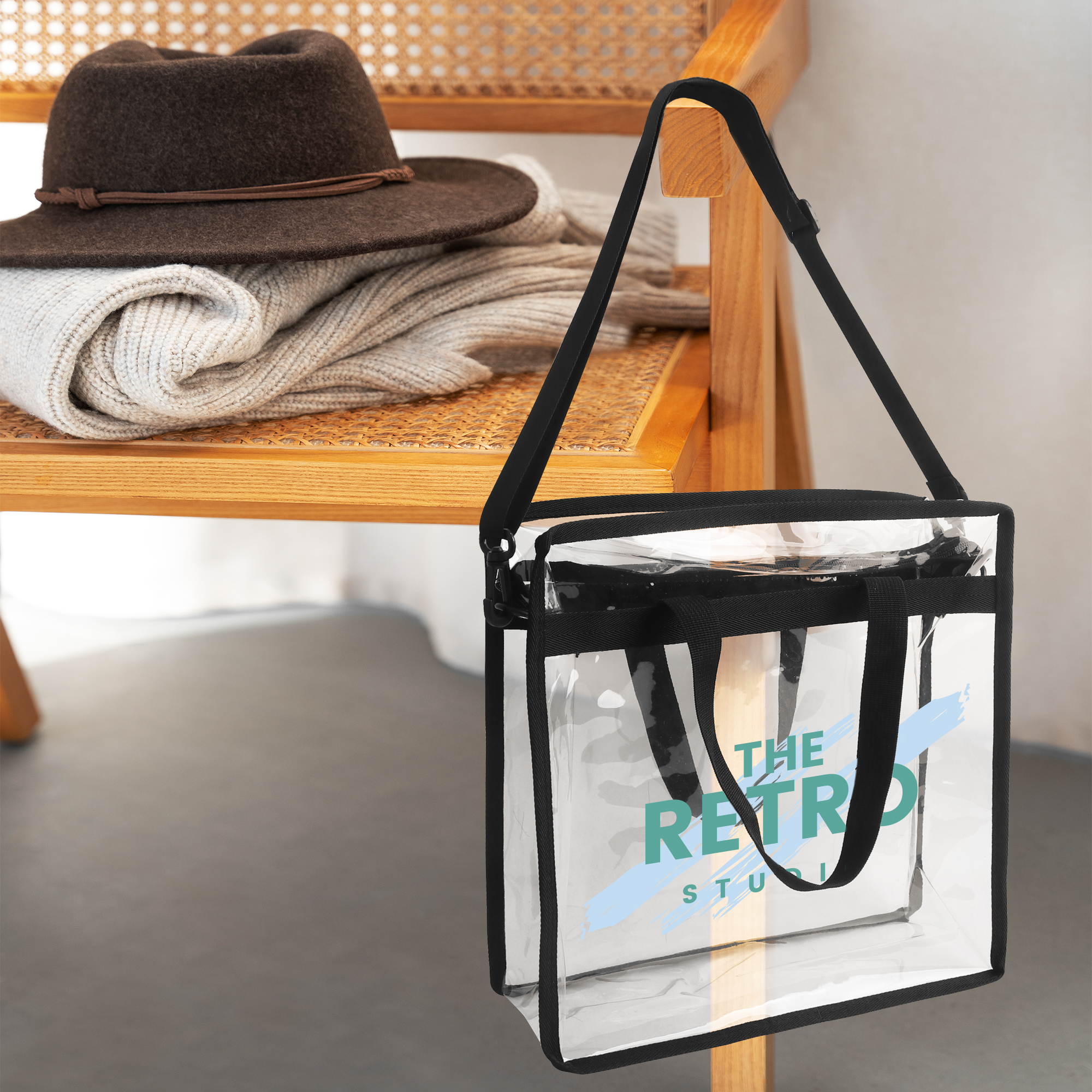 Clear Tote Bag With Shoulder Strap - Image 8