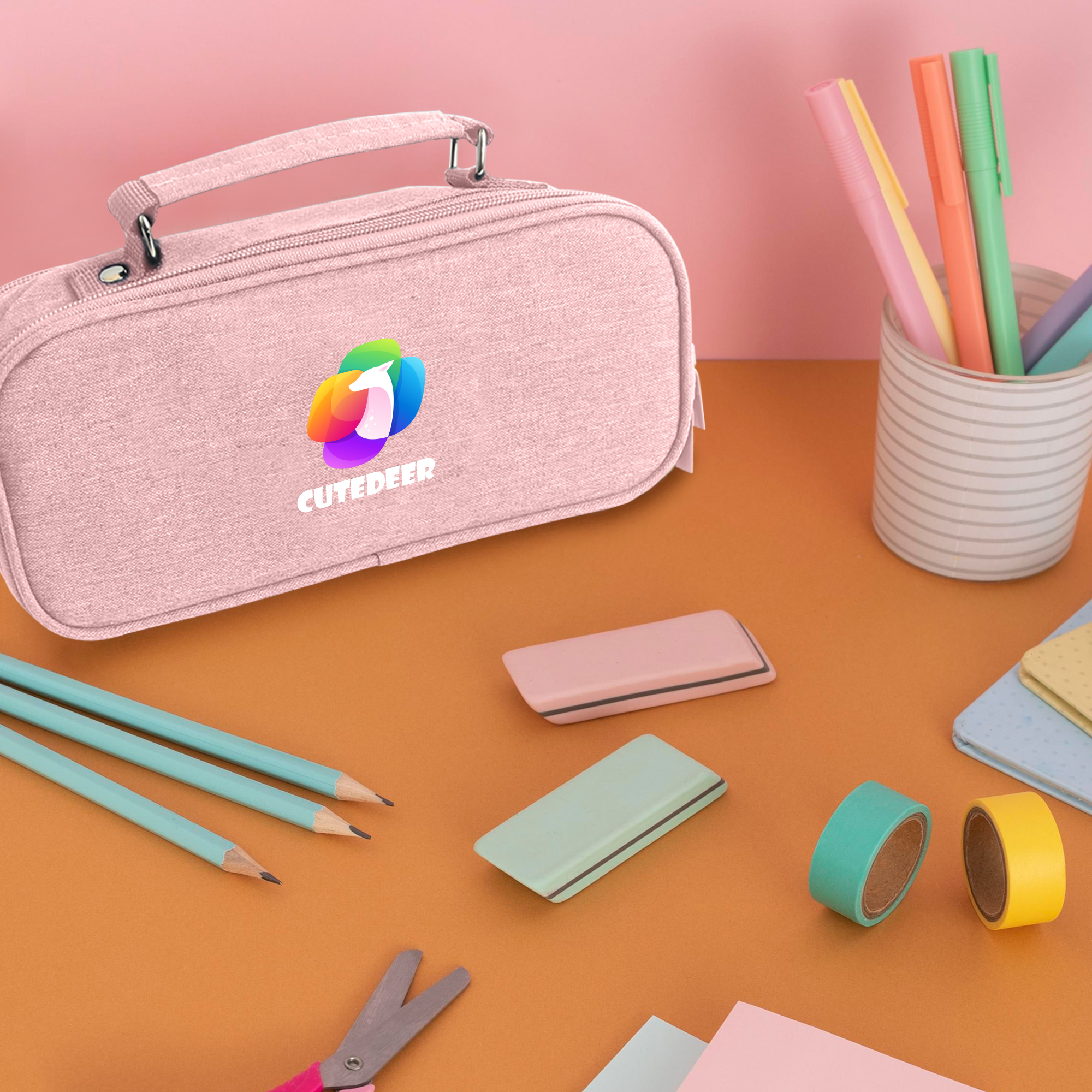 Pencil Case with Compartments and handle - Image 11
