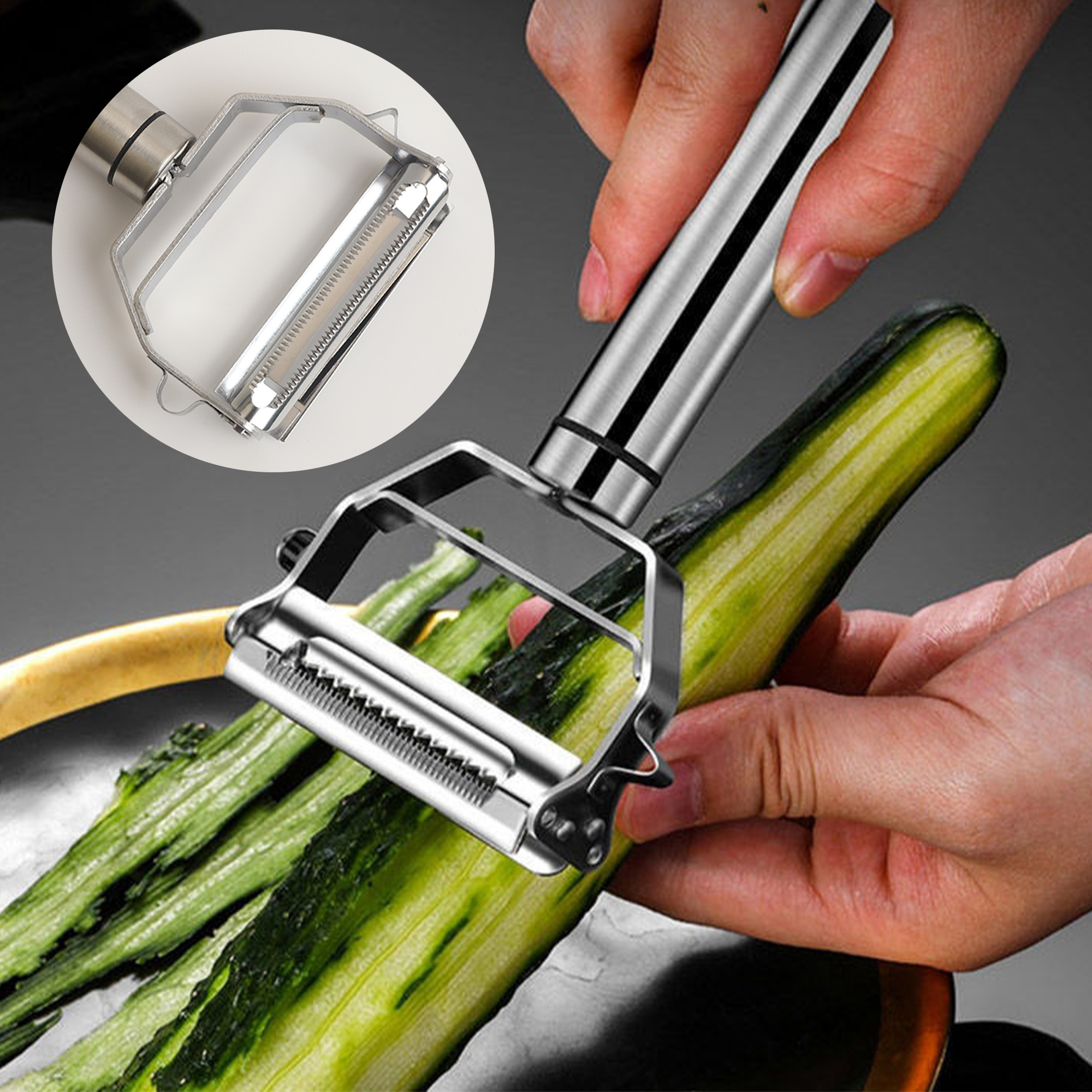 2 In 1 Stainless Steel Vegetable Peeler - Image 4