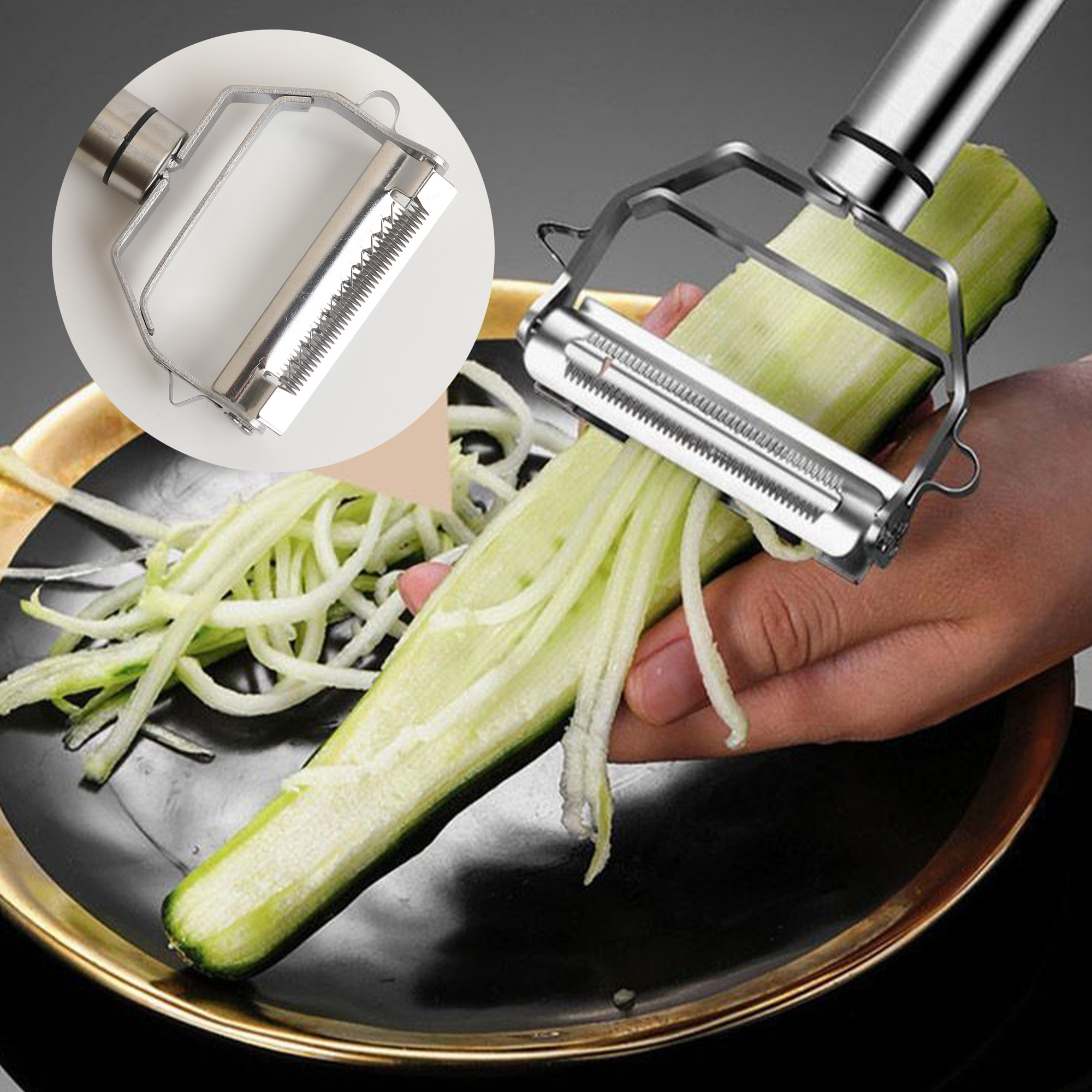 2 In 1 Stainless Steel Vegetable Peeler - Image 5