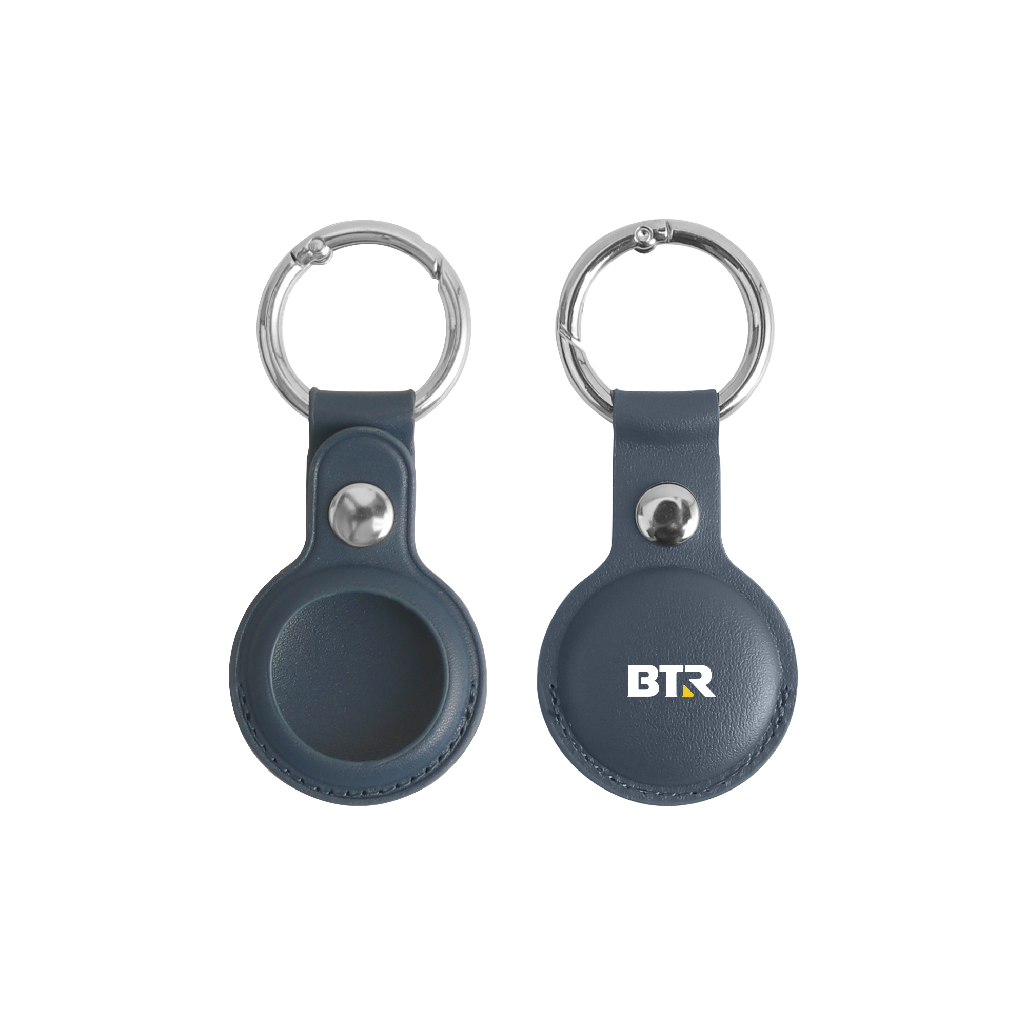 PU Leather AirTag Holder with Keyring - Image 5