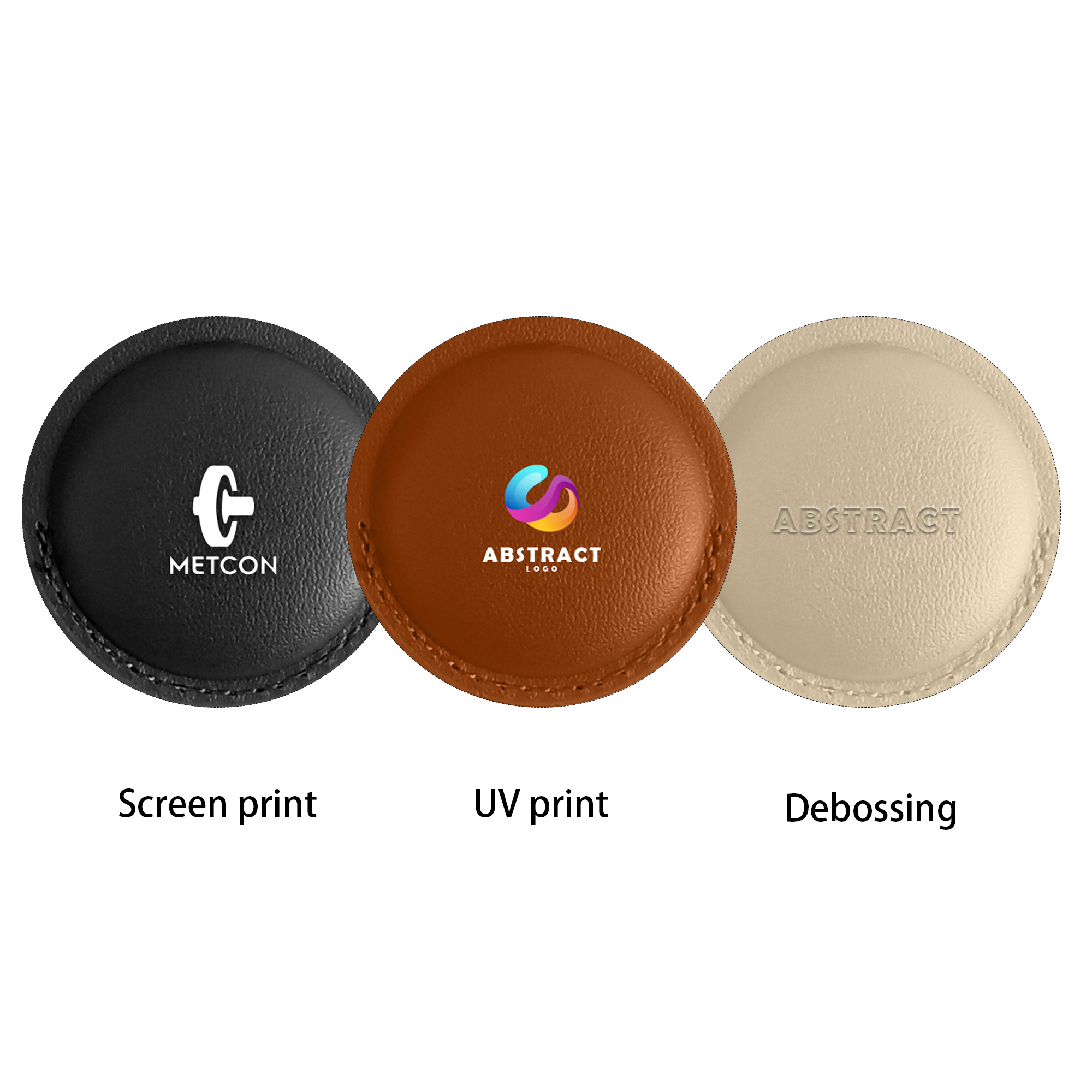 PU Leather AirTag Holder with Keyring - Image 16