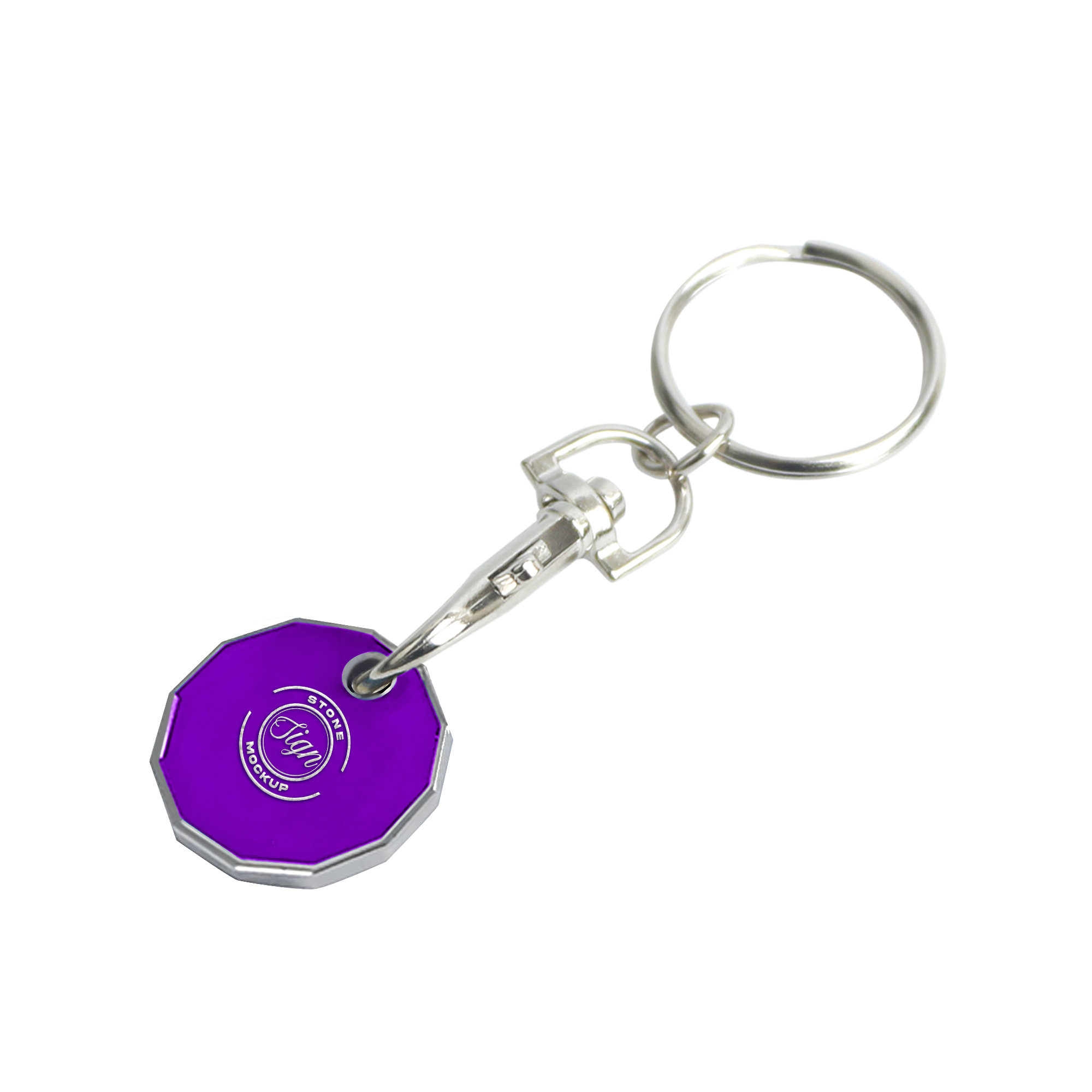 Enamel Trolley Coin Keyring - Image 6
