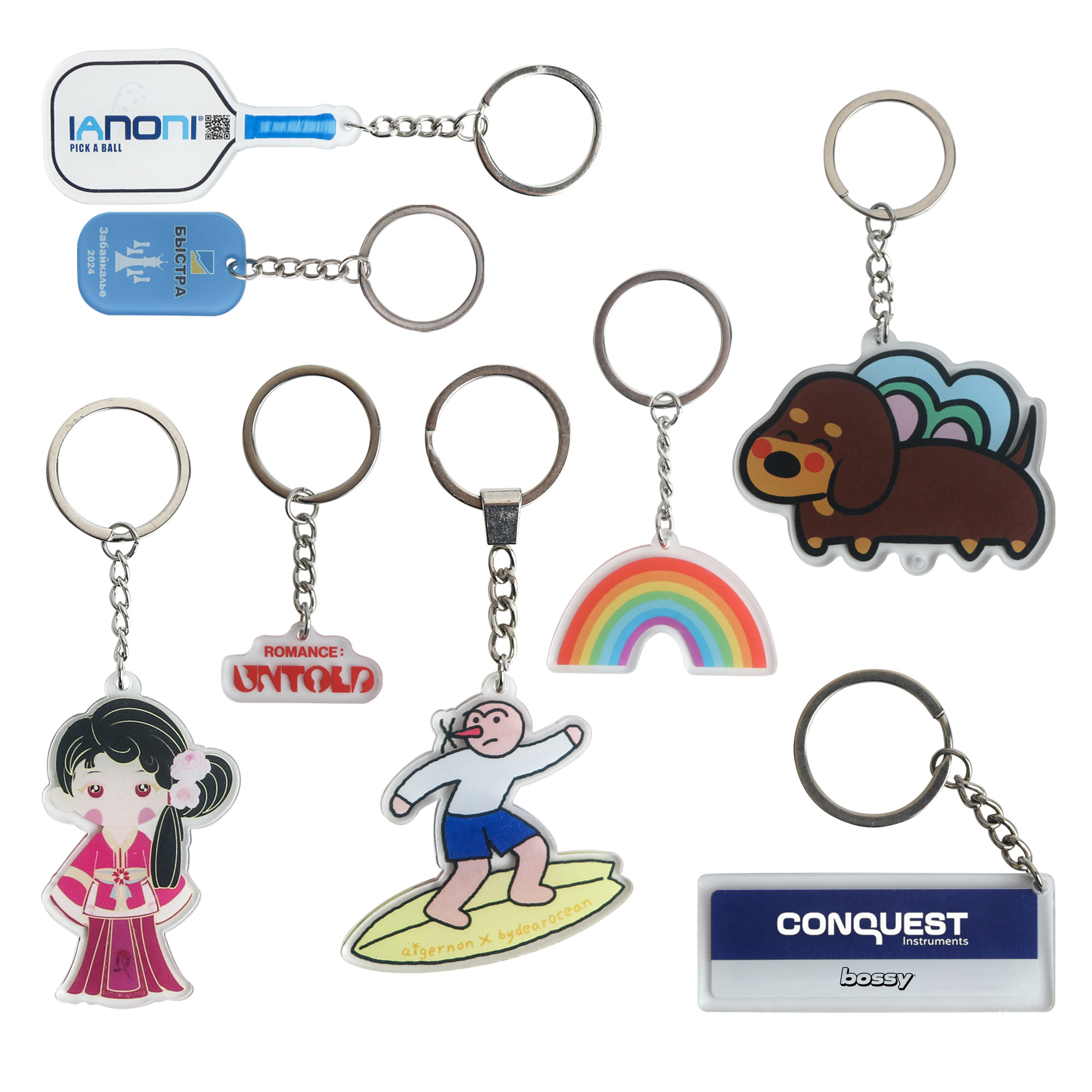 Custom Shape Acrylic Keyring - Image 2
