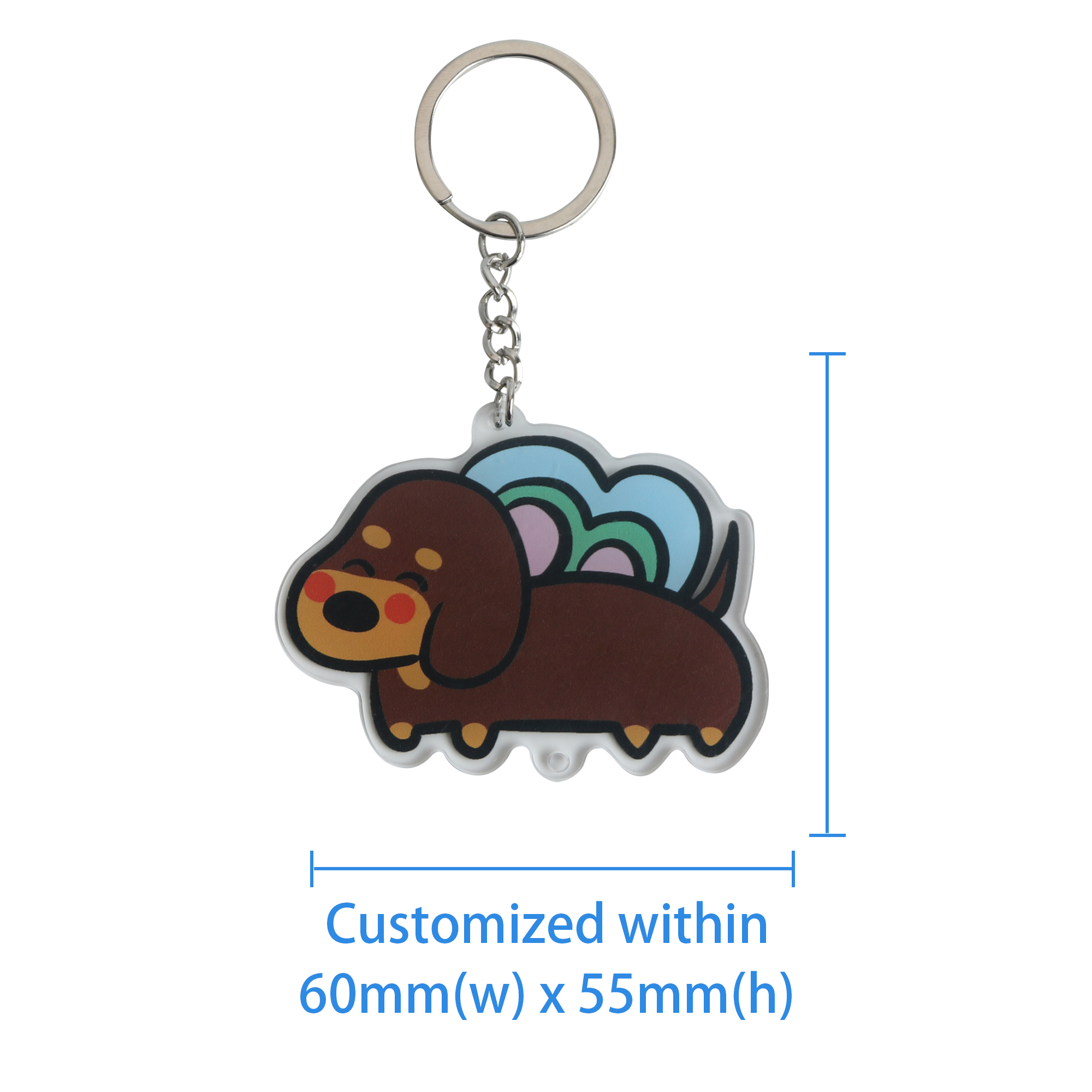 Custom Shape Acrylic Keyring - Image 3