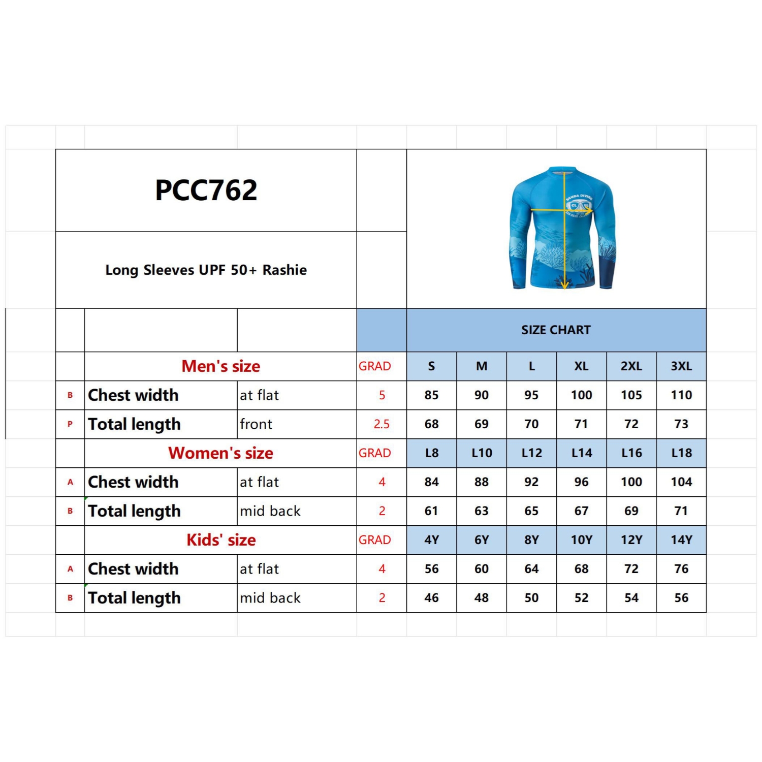Sublimation Long Sleeves UPF 50+ Rashie - Image 14