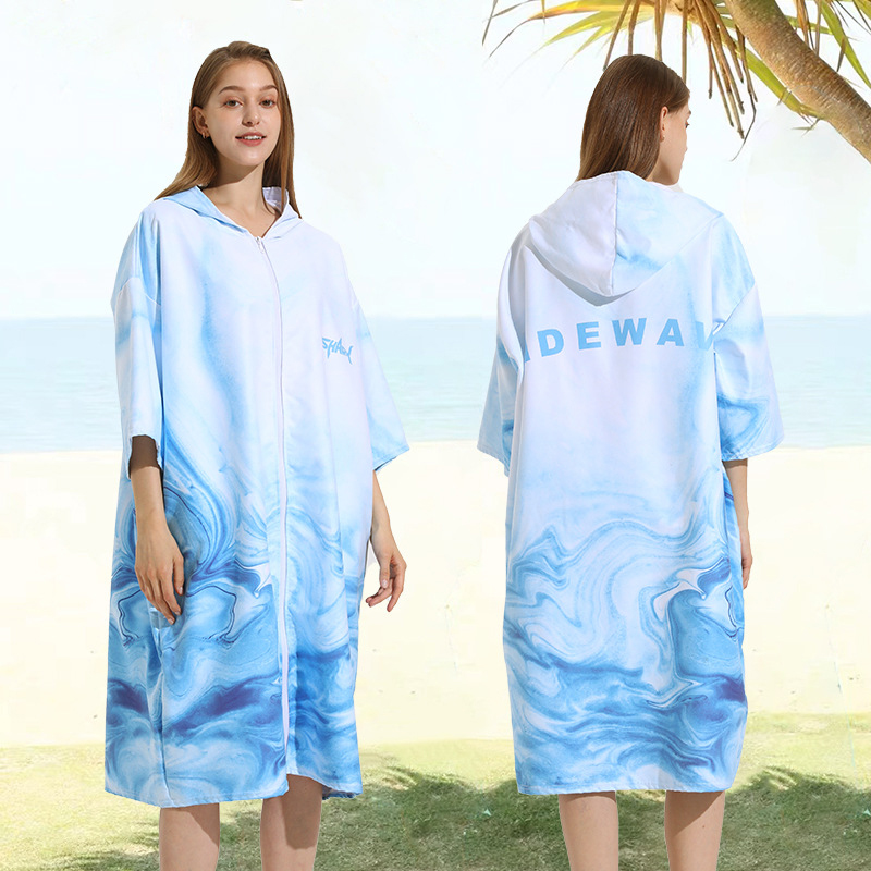 Quick-Drying Sublimation Hooded Change Towel with Zip - Image 3