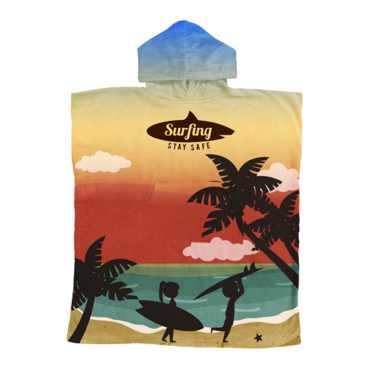 100% Cotton Sublimation Hoody Towel Surf Poncho - Image 3