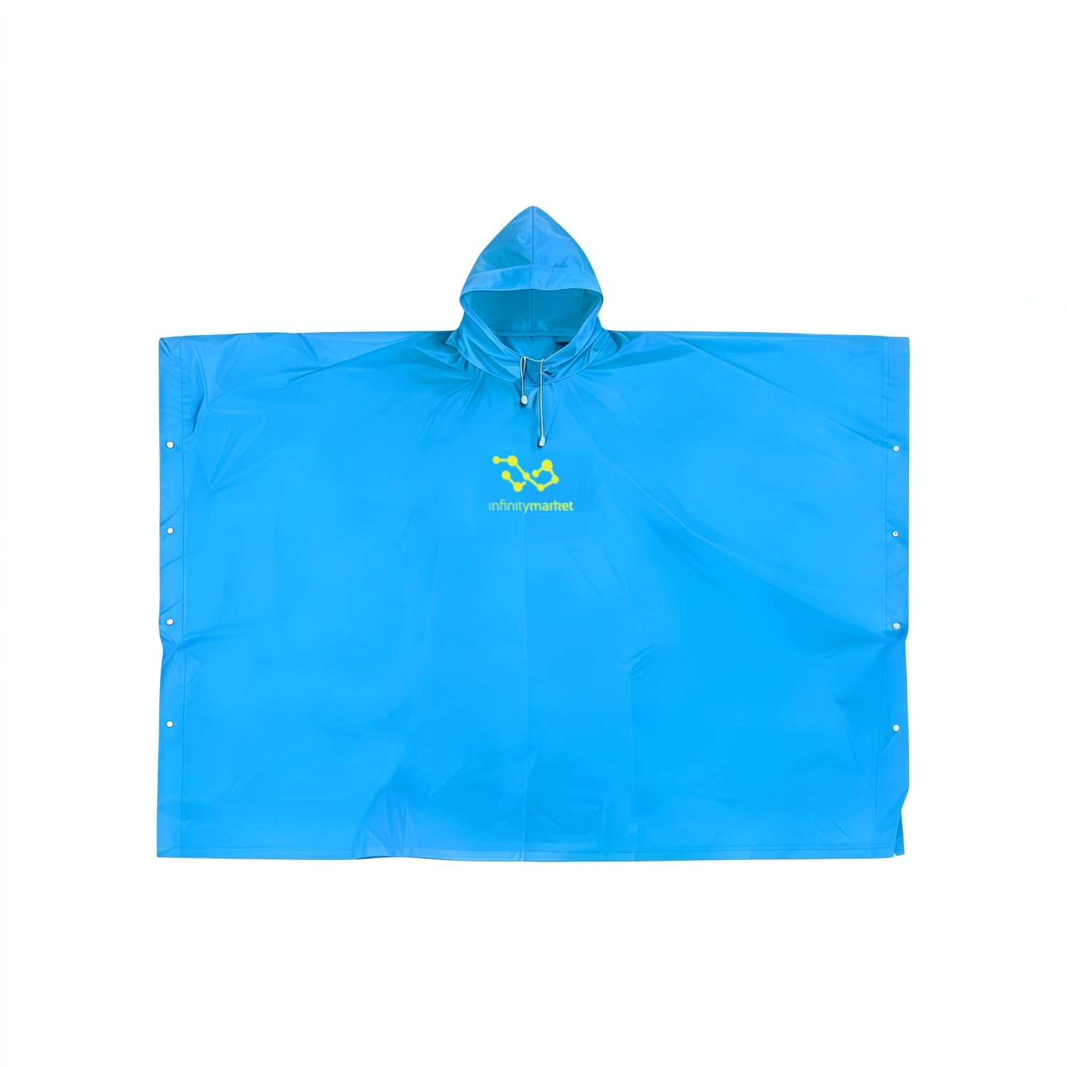 Reusable Adult PEVA Screen Print Rain Poncho - Image 4