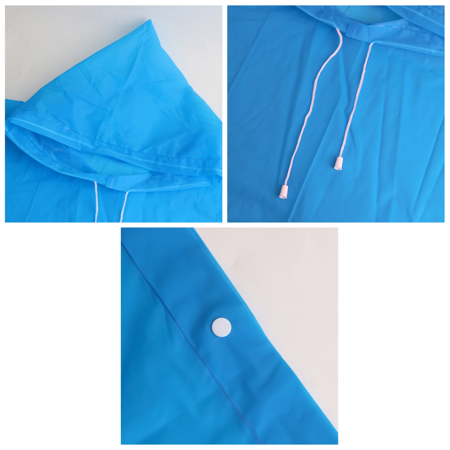 Reusable Adult PEVA Screen Print Rain Poncho - Image 9