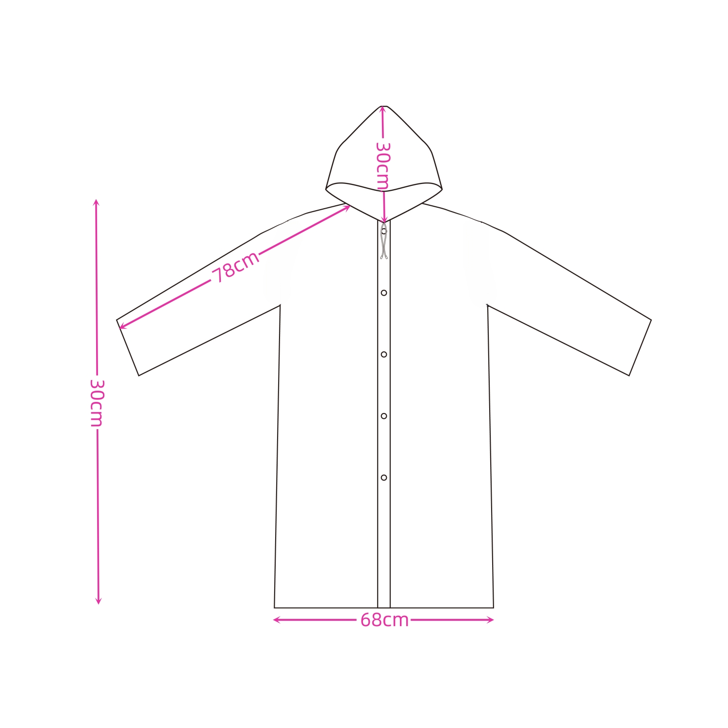 Reusable Adult EVA Digital Print Raincoat - Image 7